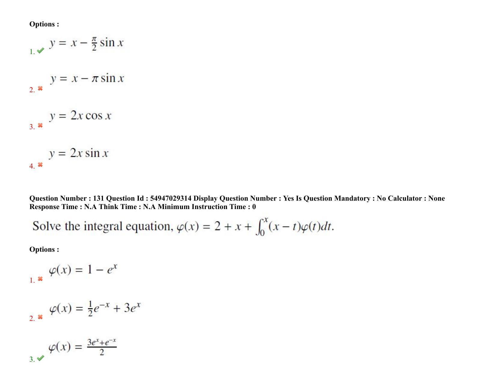 AP RCET 2022: Mathematics - 19-10-2022 (Wednesday) Session-II Question Paper With keys - Page 97