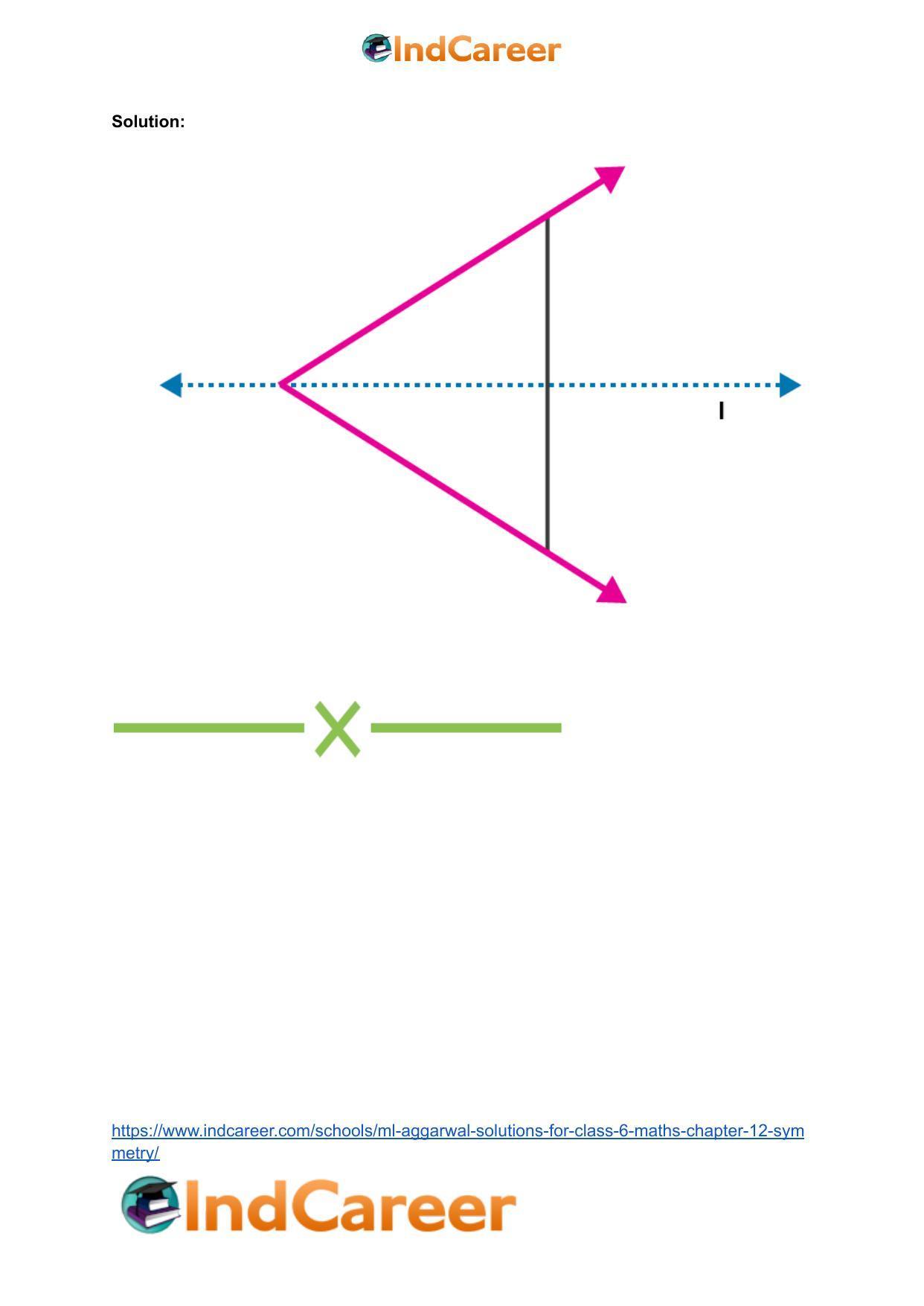 ML Aggarwal Solutions for Class 6 Maths Chapter 12- Symmetry - Page 7