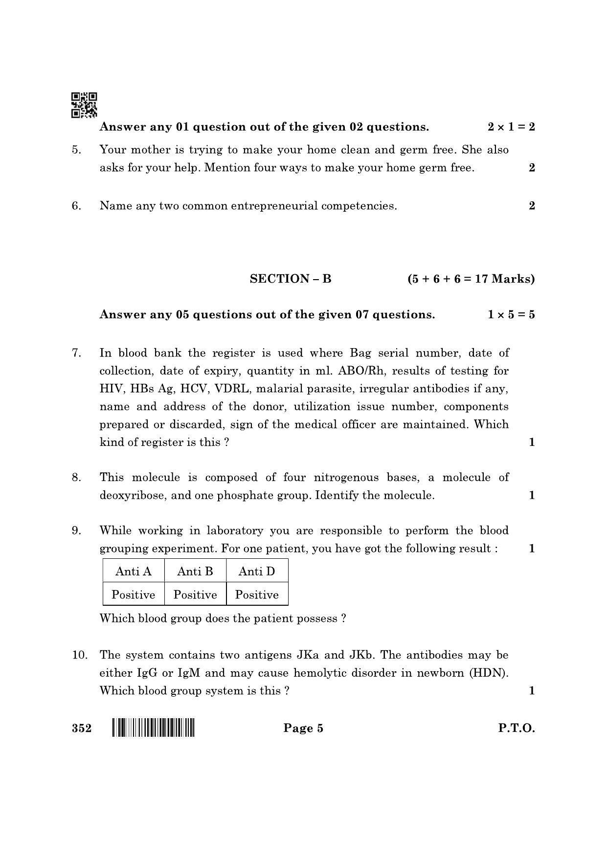 CBSE Class 12 352_Medical Diagnostics 2022 Question Paper - Page 5