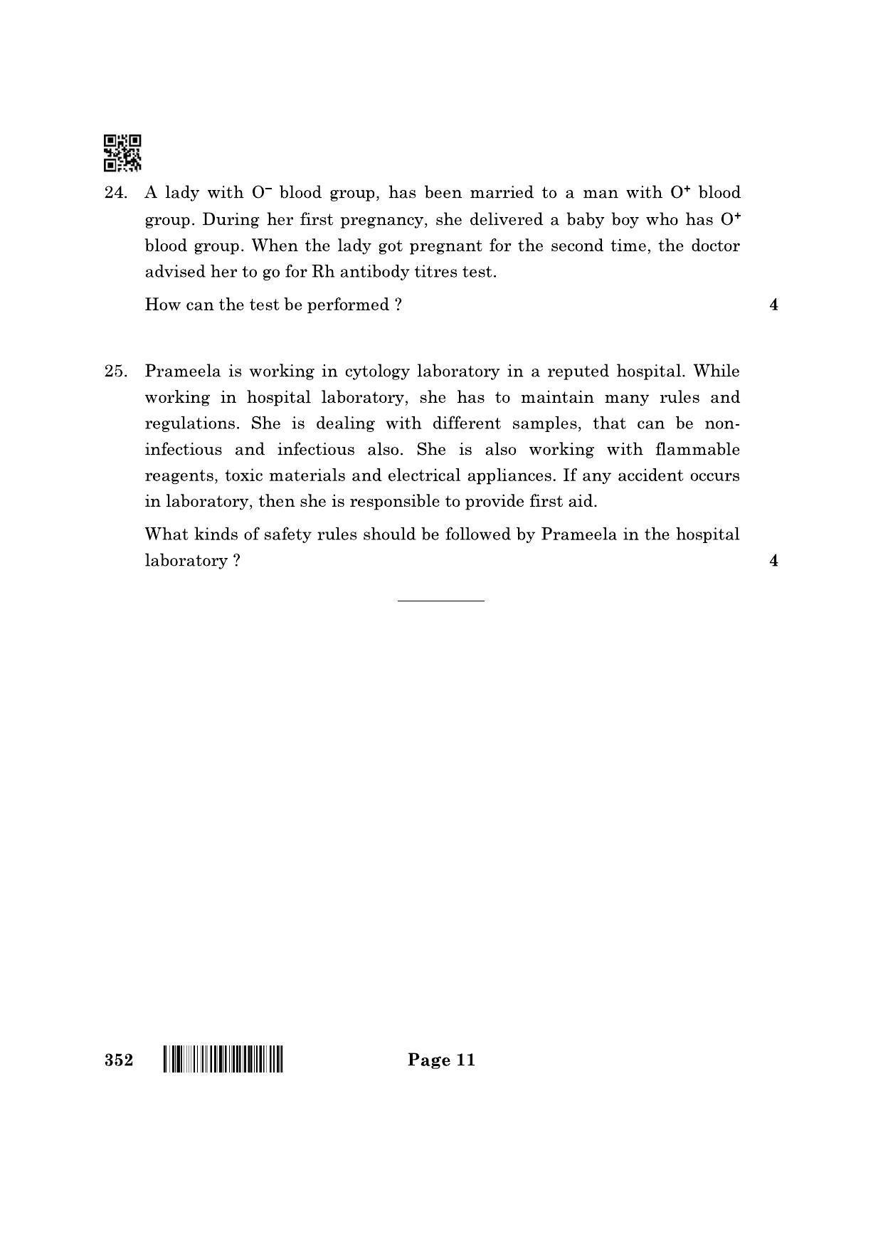 CBSE Class 12 352_Medical Diagnostics 2022 Question Paper - Page 11