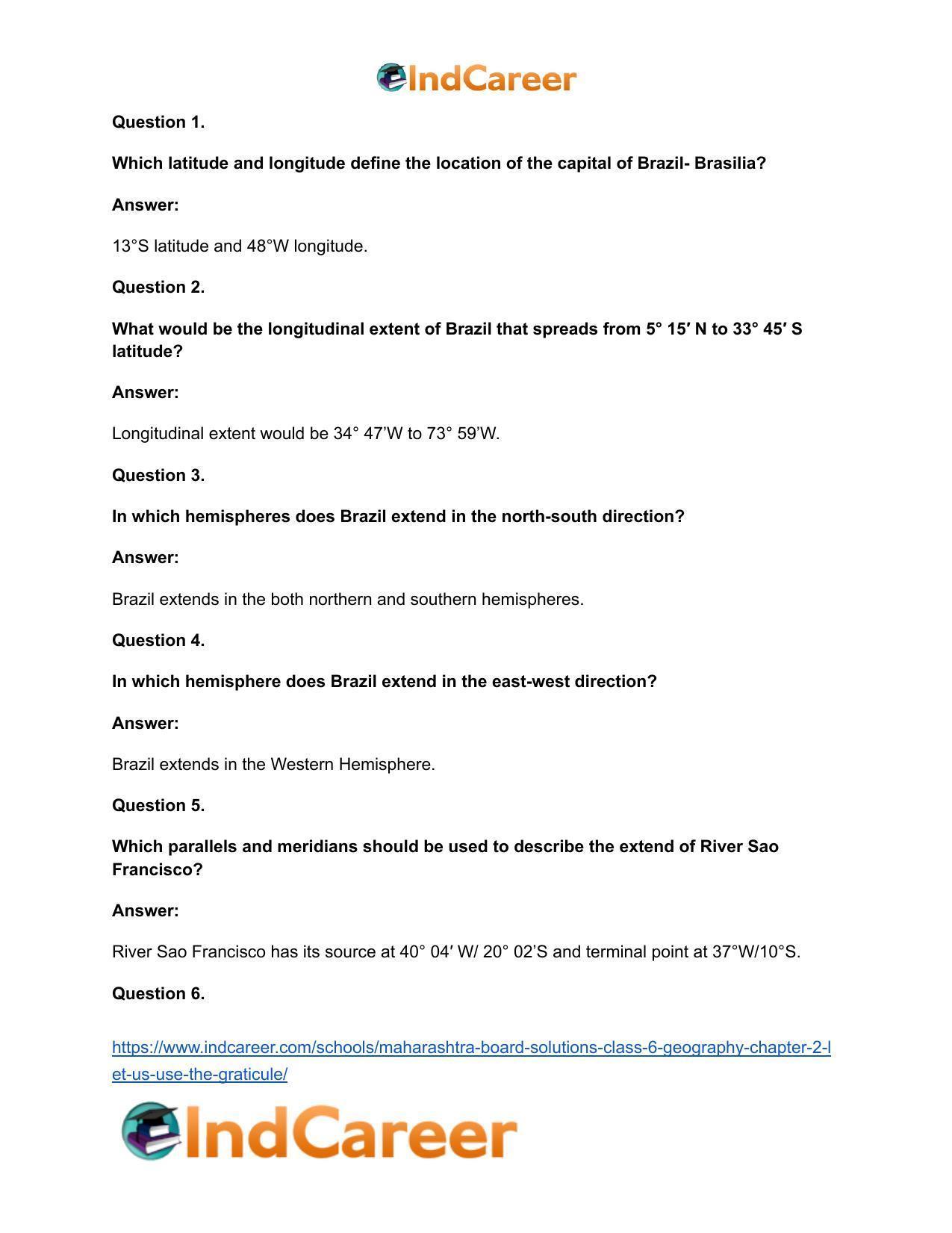 Maharashtra Board Solutions Class 6-Geography: Chapter 2- Let us Use the Graticule - Page 13