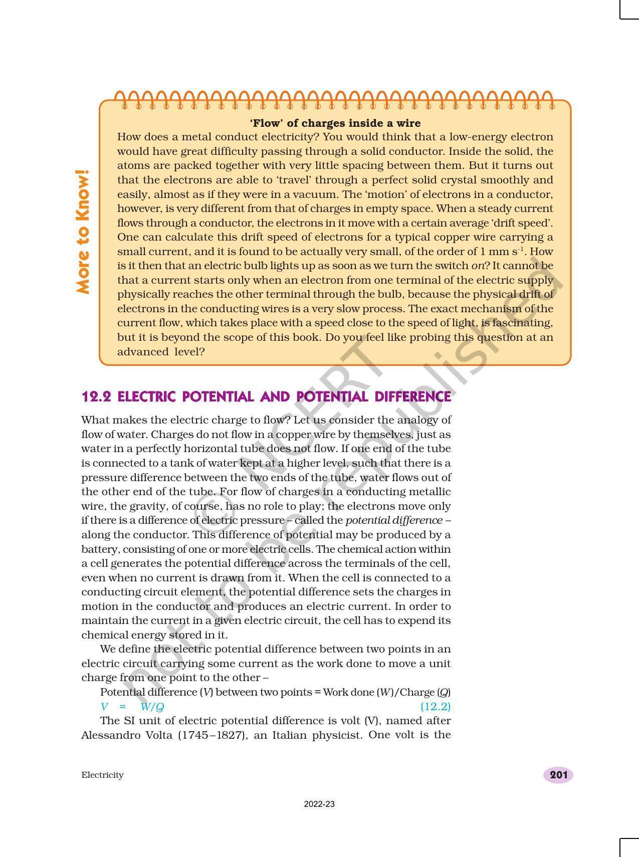 NCERT Book for Class 10 Science Chapter 12 Electricity - Page 3