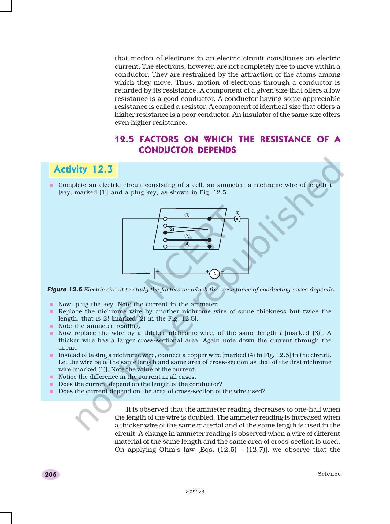 NCERT Book for Class 10 Science Chapter 12 Electricity - Page 8