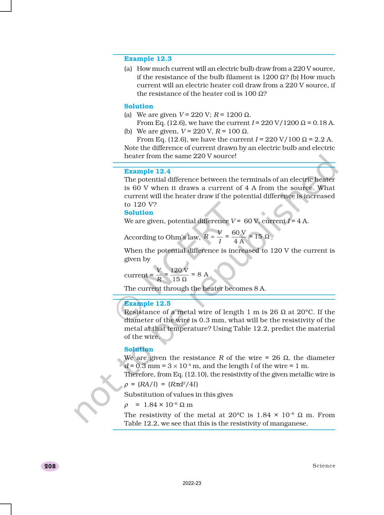 NCERT Book for Class 10 Science Chapter 12 Electricity - Page 10