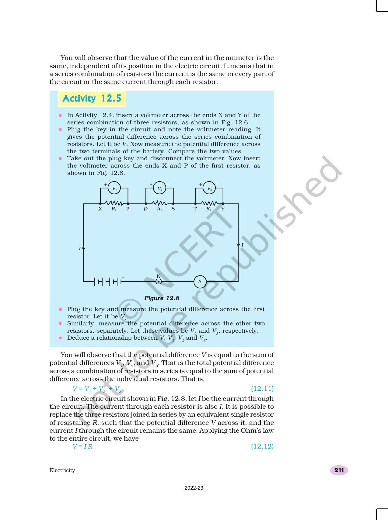 NCERT Book for Class 10 Science Chapter 12 Electricity - Page 13