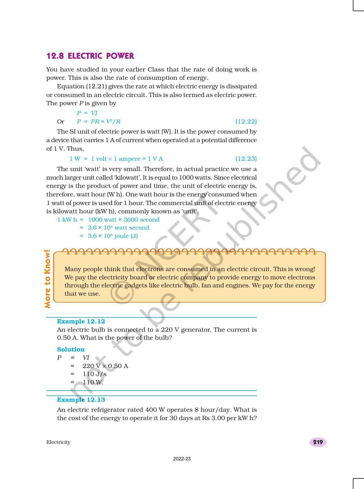 NCERT Book for Class 10 Science Chapter 12 Electricity - Page 21