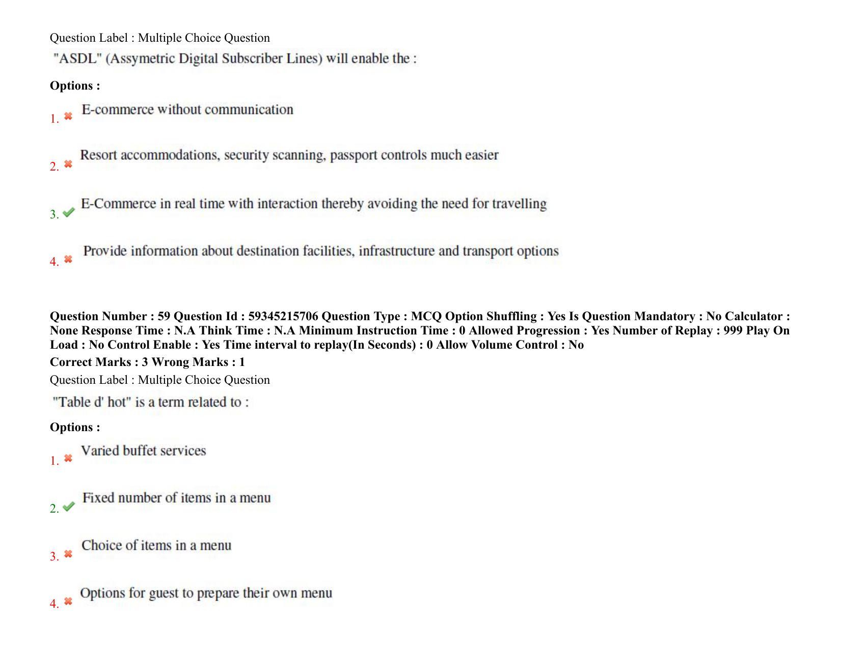 BHU RET Hospitality and Tourism Management 2021 Question Pape - Page 47