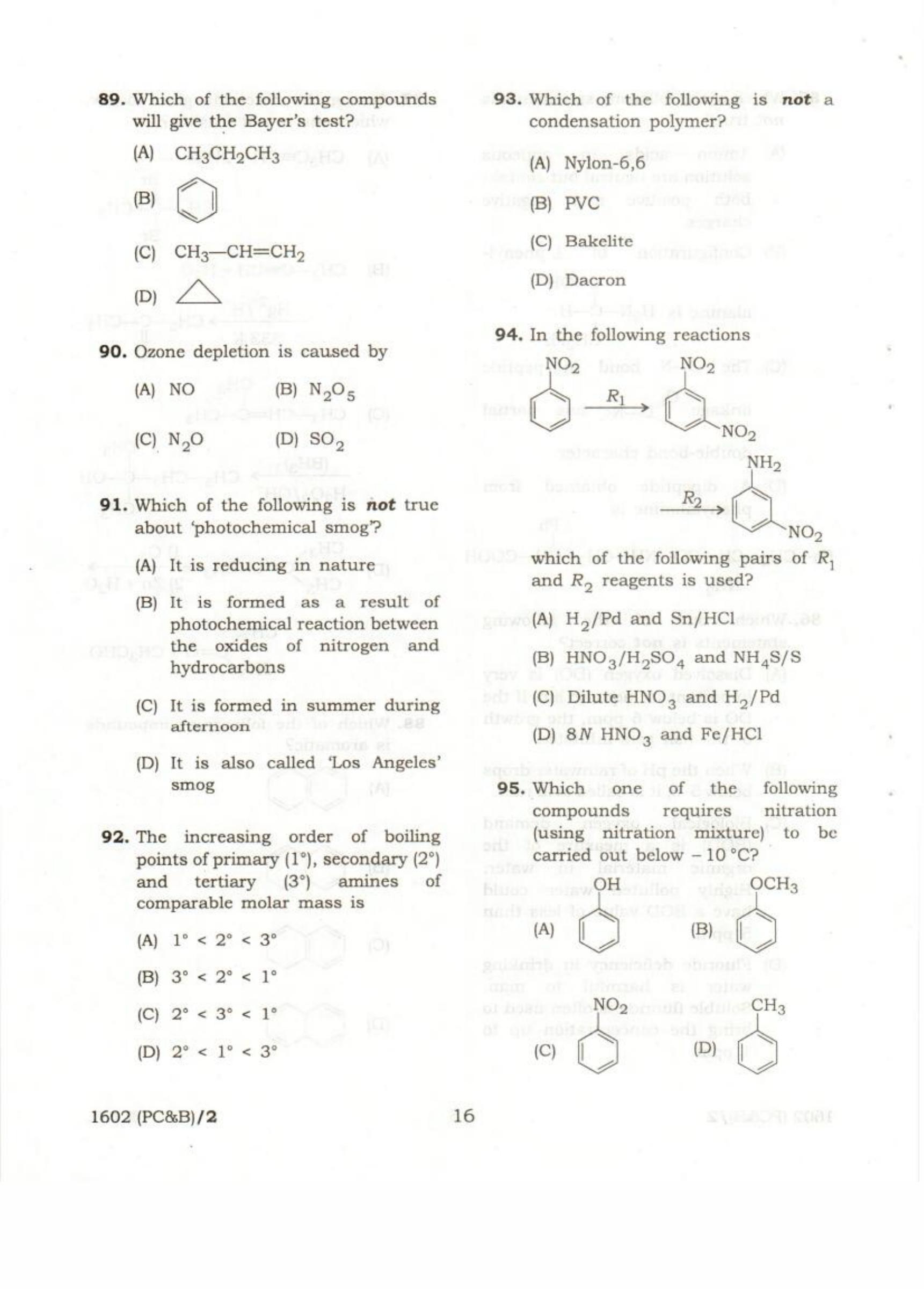 APJEE Physics, Chemistry & Biology 2016 Question Paper - Page 16