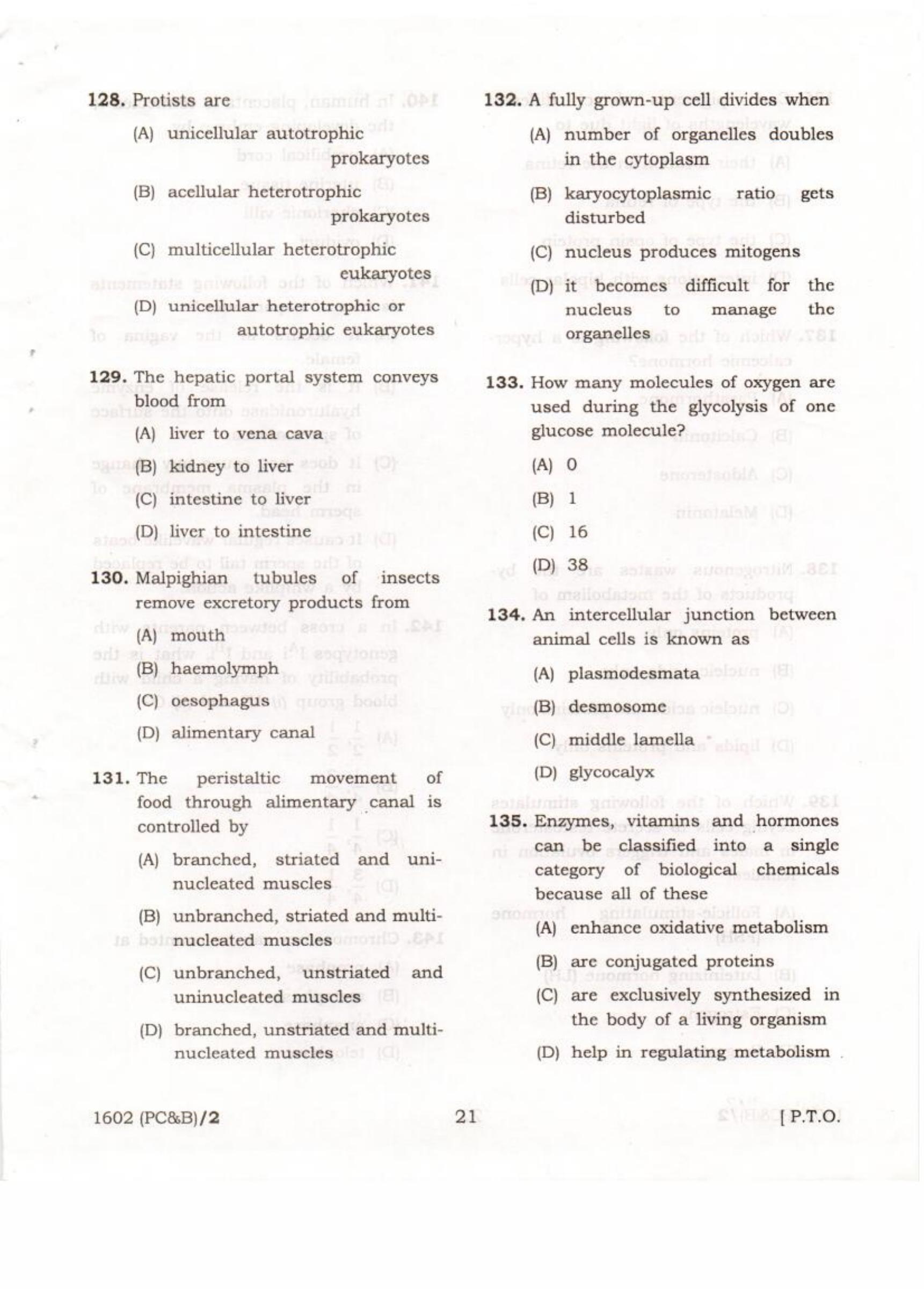APJEE Physics, Chemistry & Biology 2016 Question Paper - Page 21