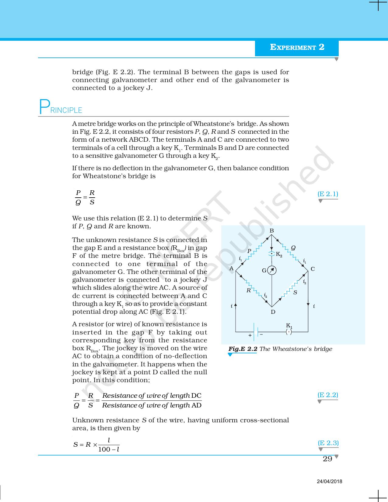 NCERT Laboratory Manuals for Class XII Physics - Experiment 1 & 2 - Page 7