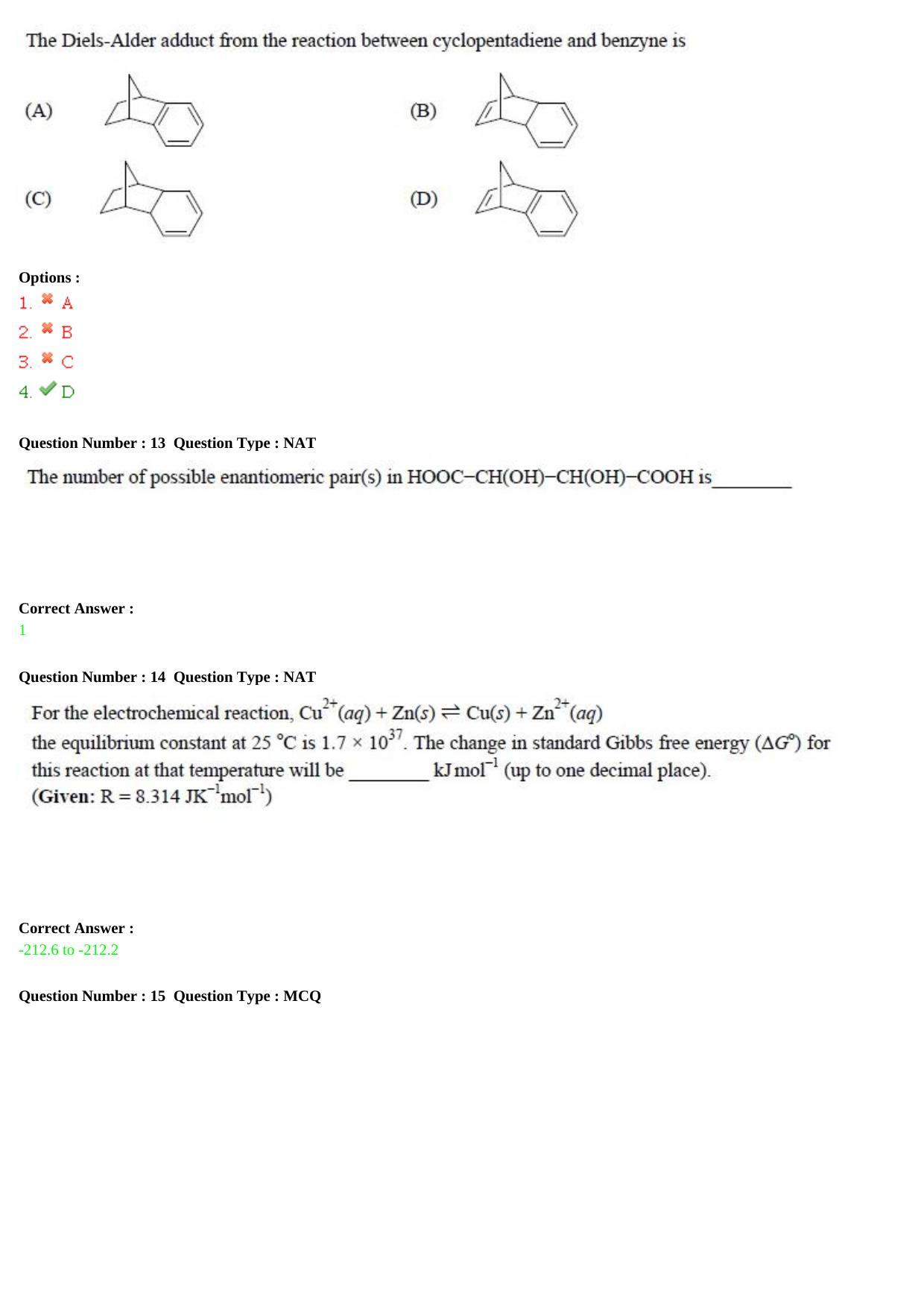 GATE 2015 Life Sciences (XL) Question Paper with Answer Key - Page 5