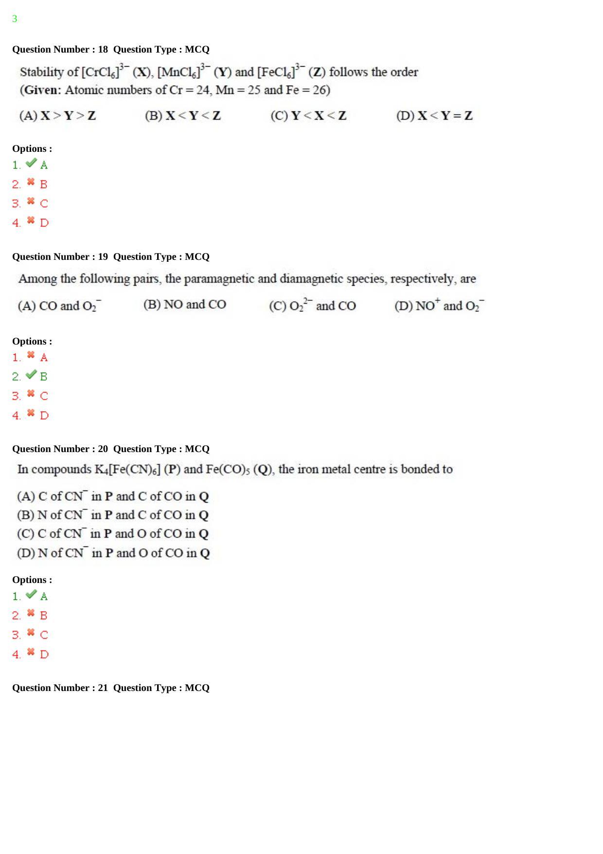 GATE 2015 Life Sciences (XL) Question Paper with Answer Key - Page 7