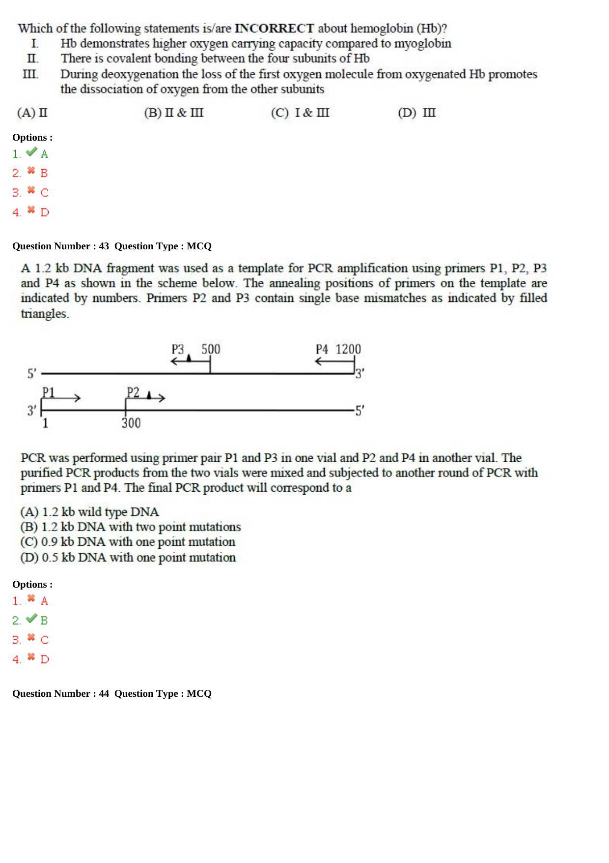 GATE 2015 Life Sciences (XL) Question Paper with Answer Key - Page 15