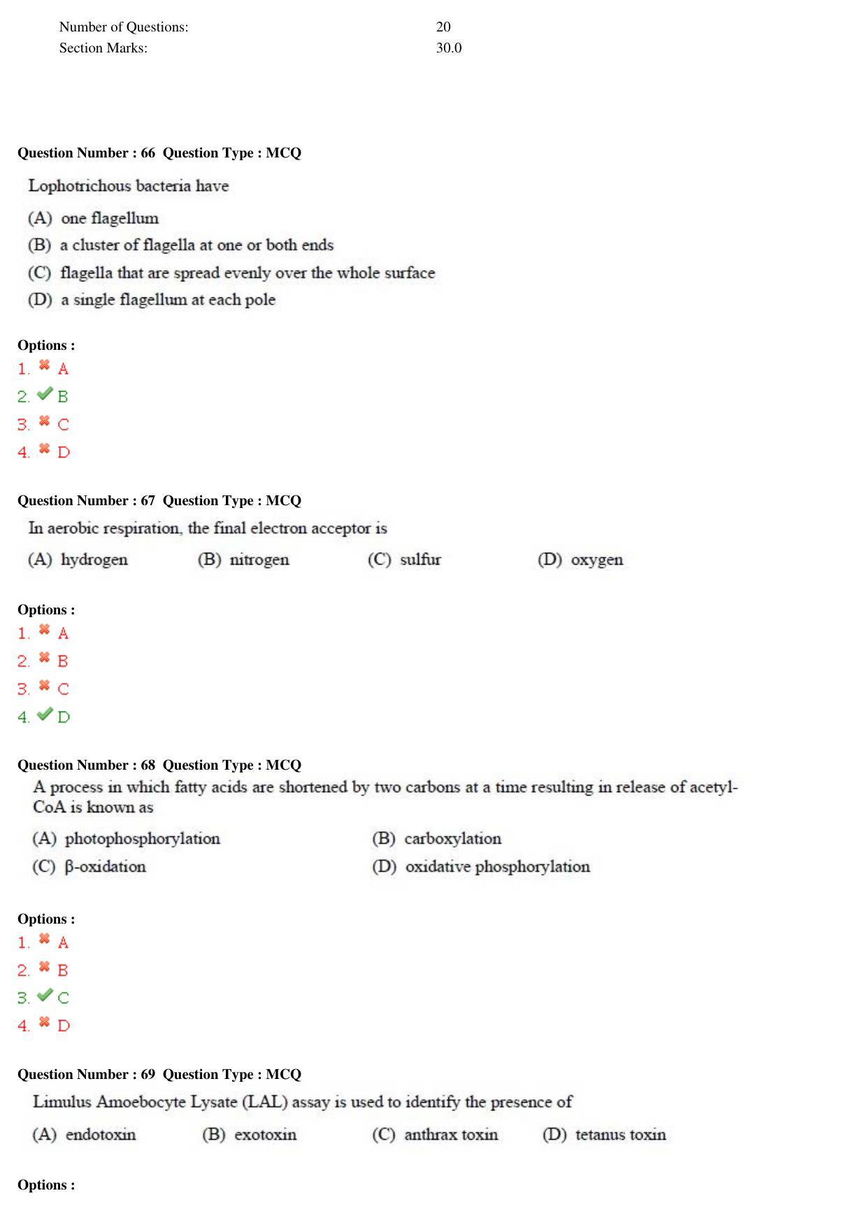 GATE 2015 Life Sciences (XL) Question Paper with Answer Key - Page 24