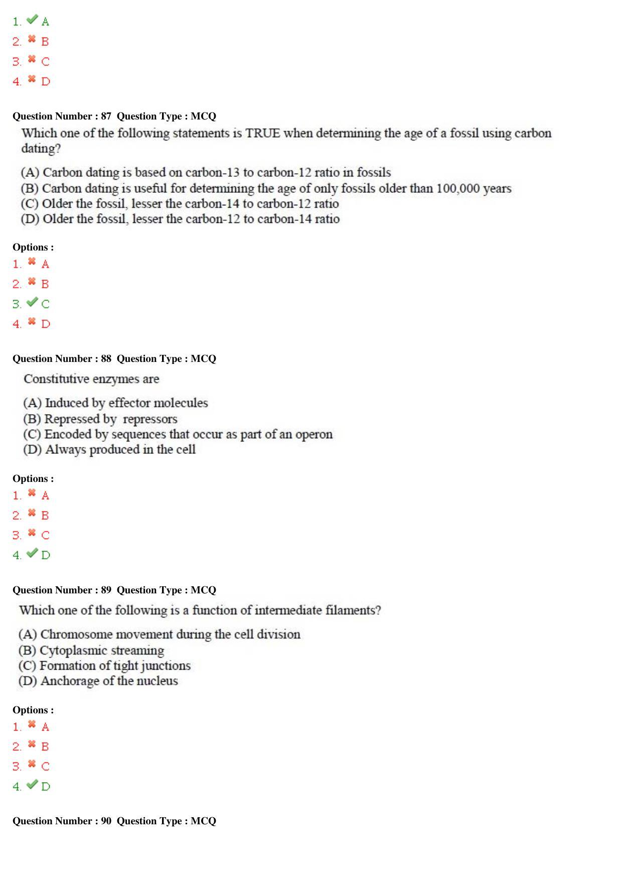 GATE 2015 Life Sciences (XL) Question Paper with Answer Key - Page 30