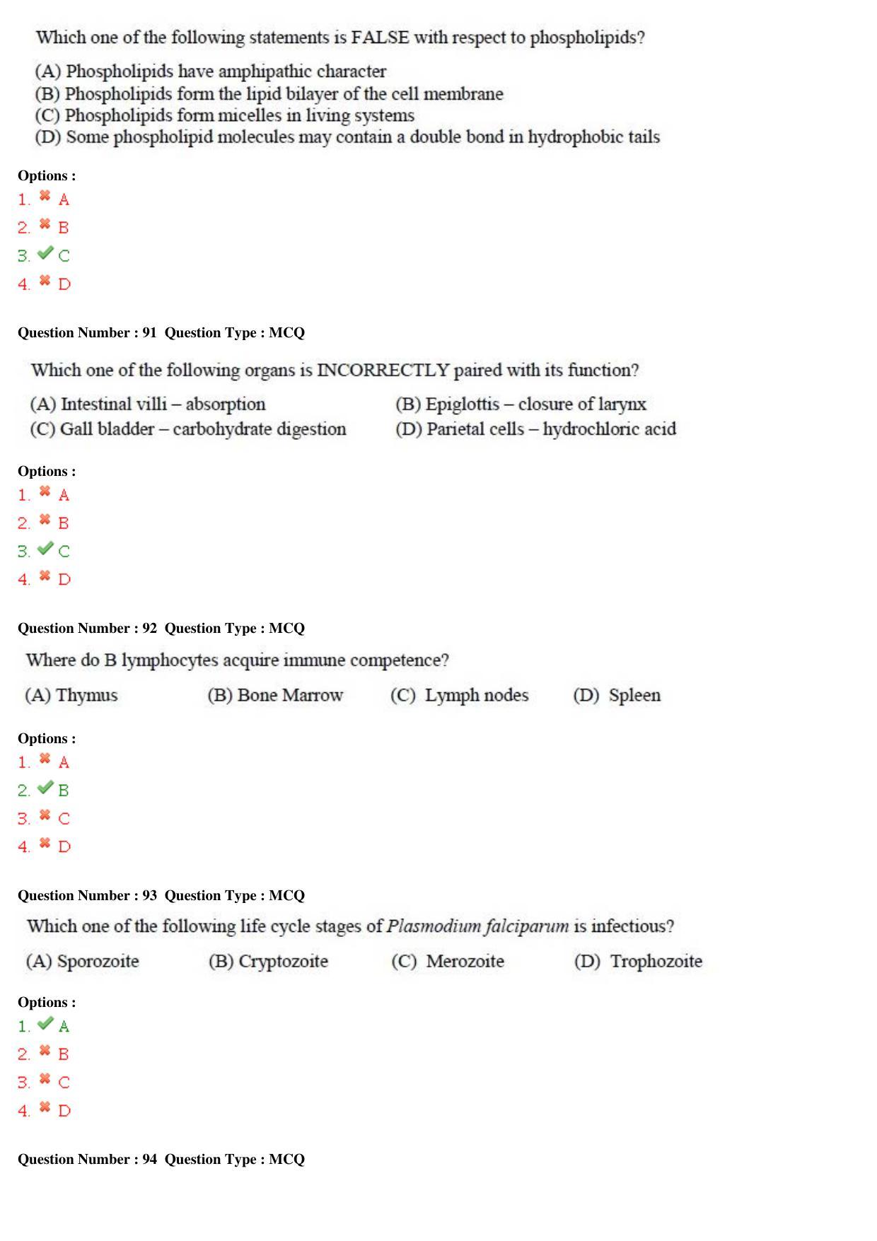 GATE 2015 Life Sciences (XL) Question Paper with Answer Key - Page 31