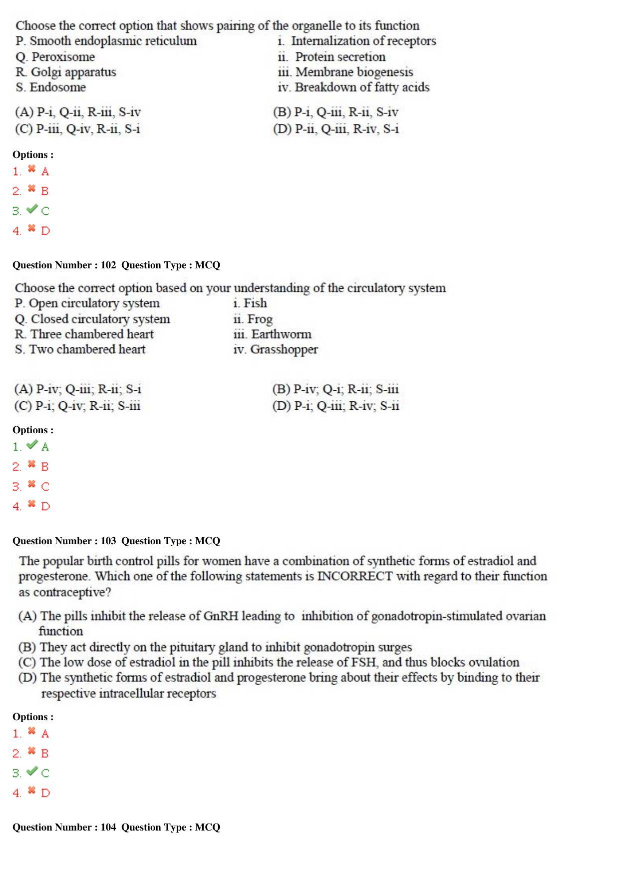GATE 2015 Life Sciences (XL) Question Paper with Answer Key - Page 34
