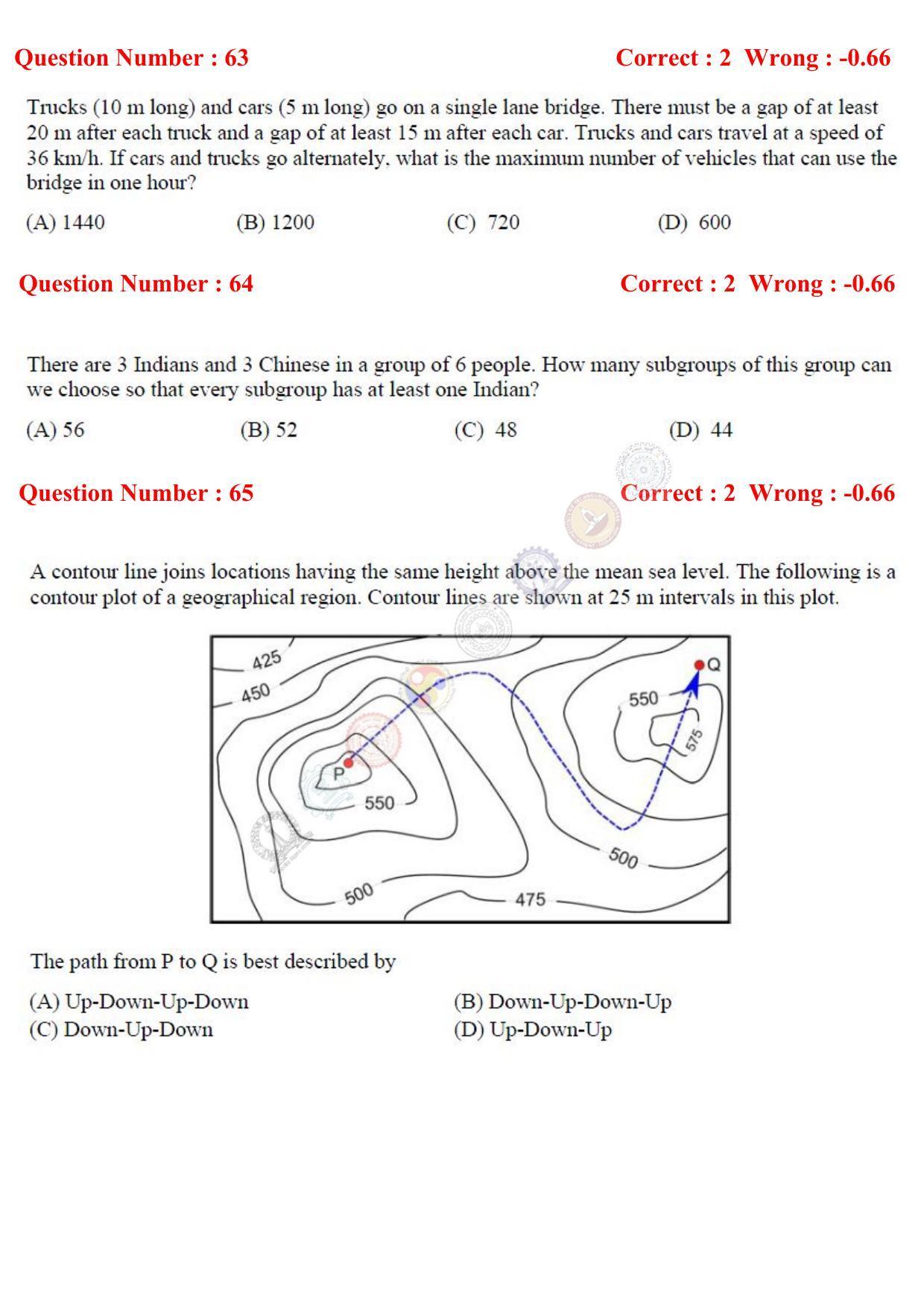 GATE 2017 Ecology and Evolution (EY) Question Paper with Answer Key - Page 25