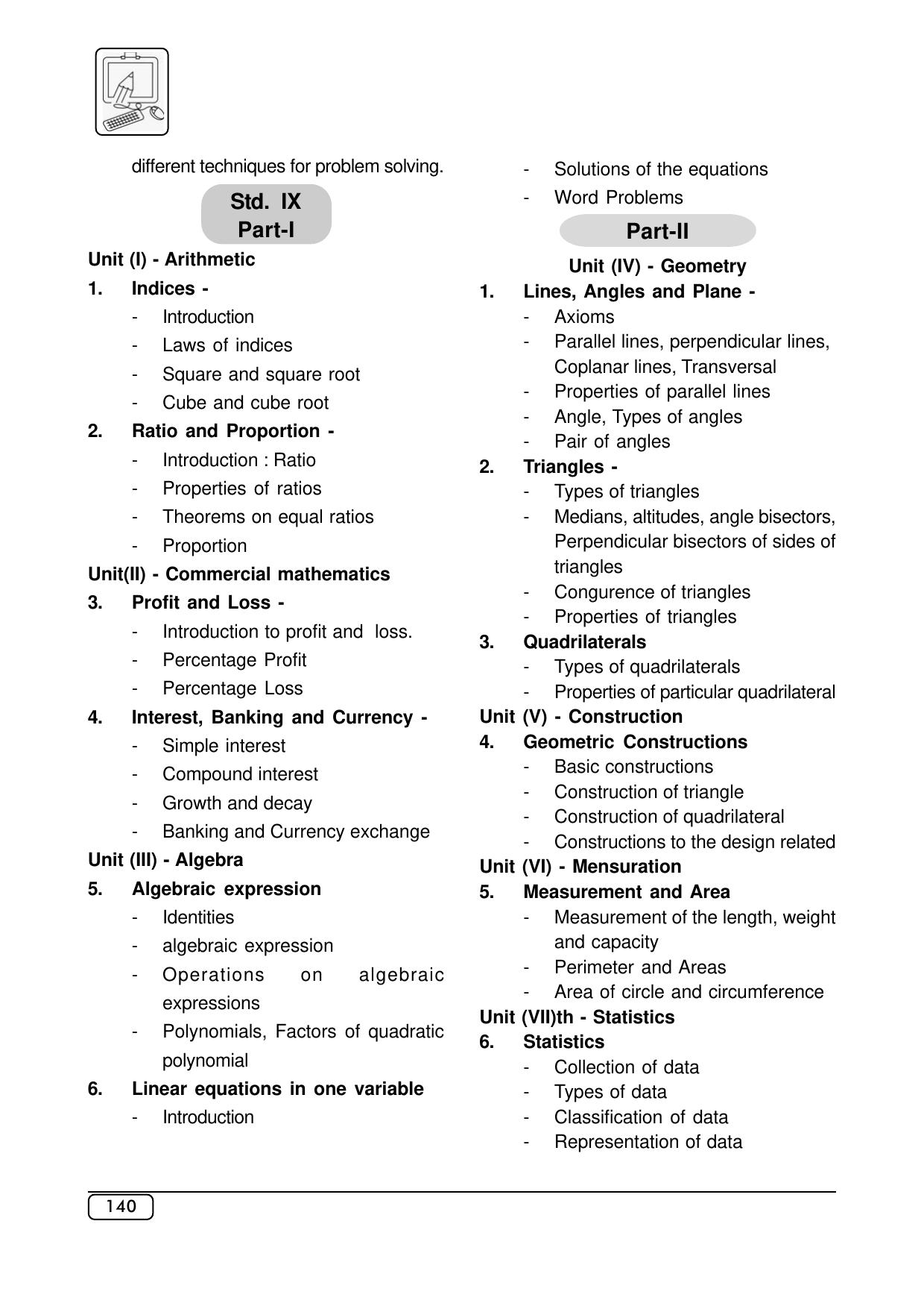 Maharashtra SSC Syllabus (Complete) - Page 161