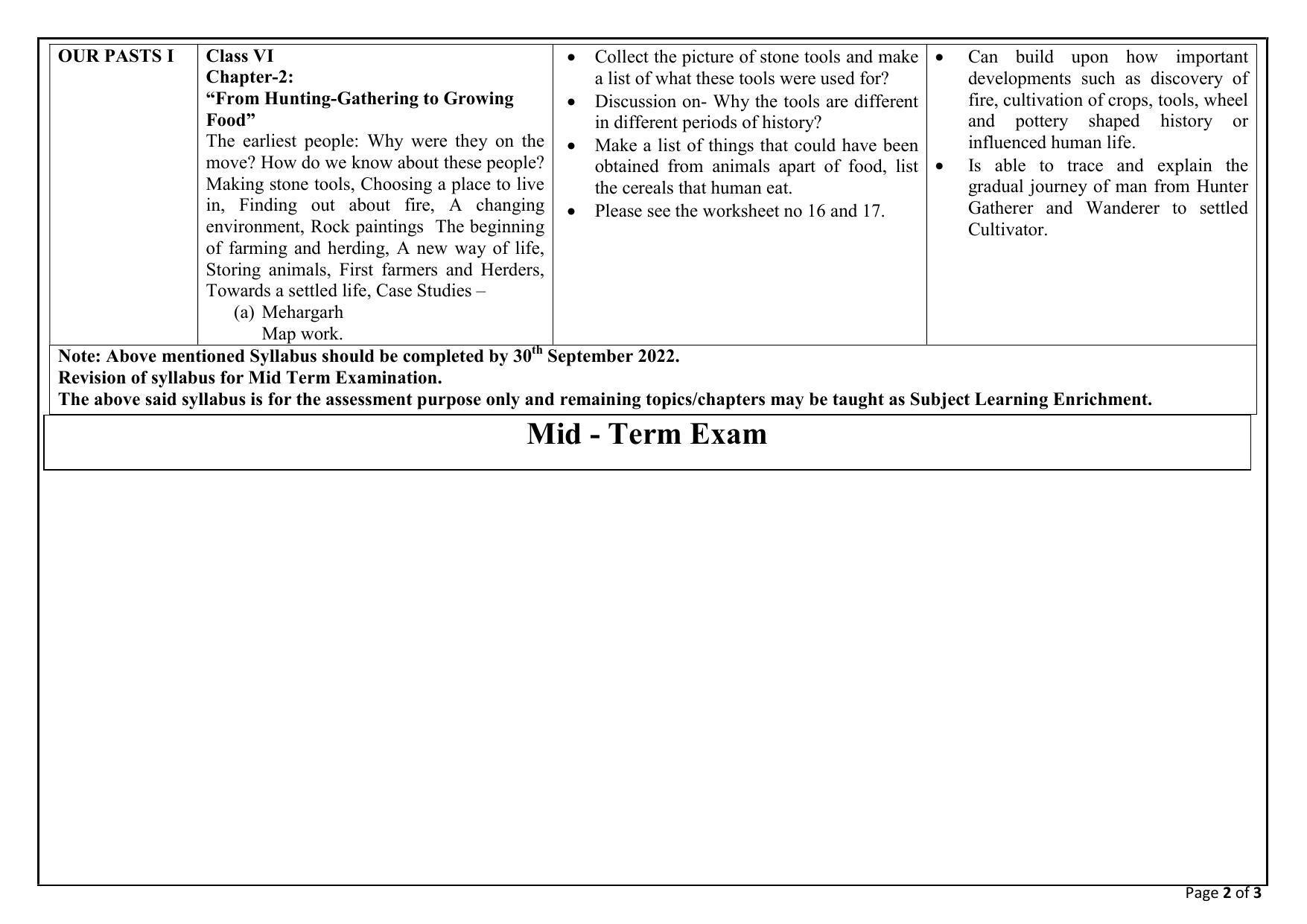 Edudel Class 6(L-1) Social Science ( English Medium) Syllabus - Page 2