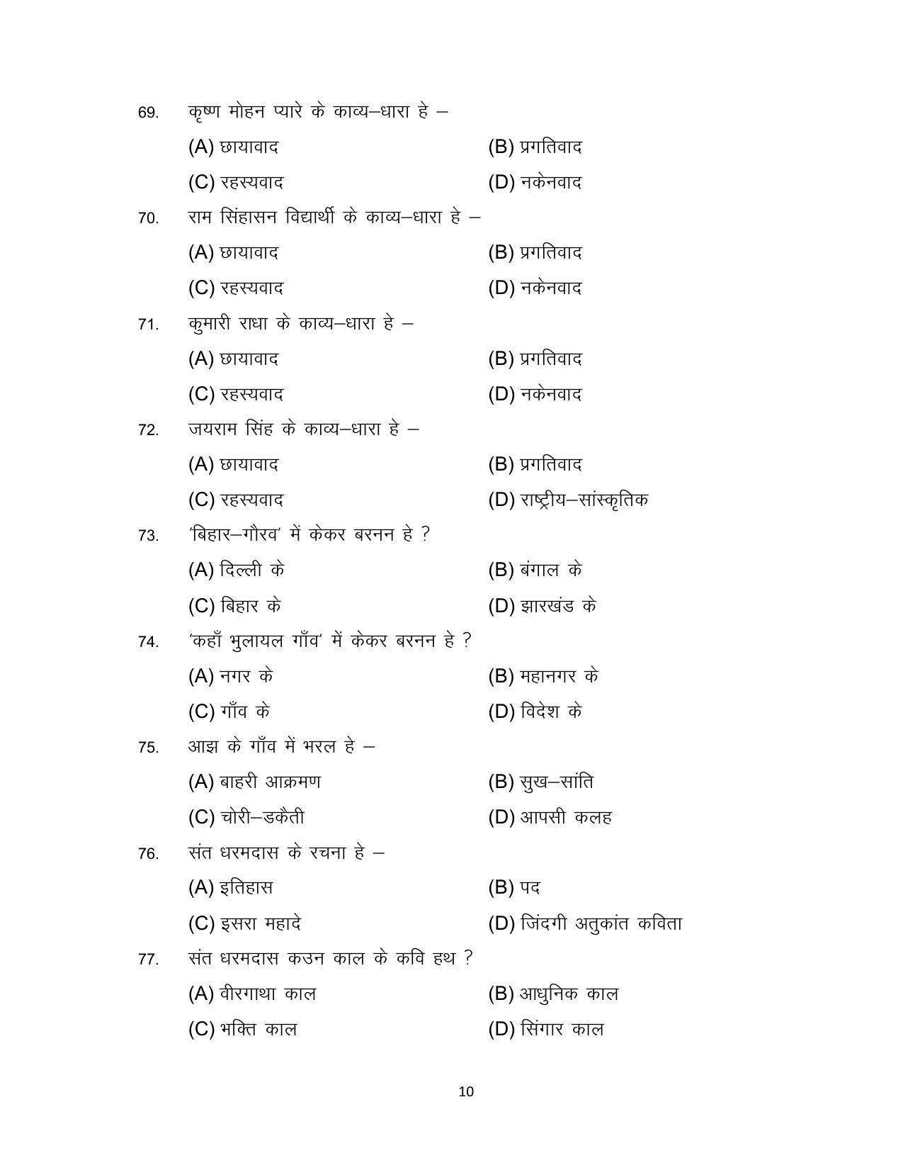 Bihar Board Class 12 Magahi Model Paper - Page 10