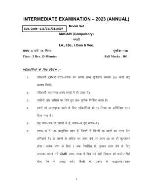 Bihar Board Class 12 Magahi Model Paper