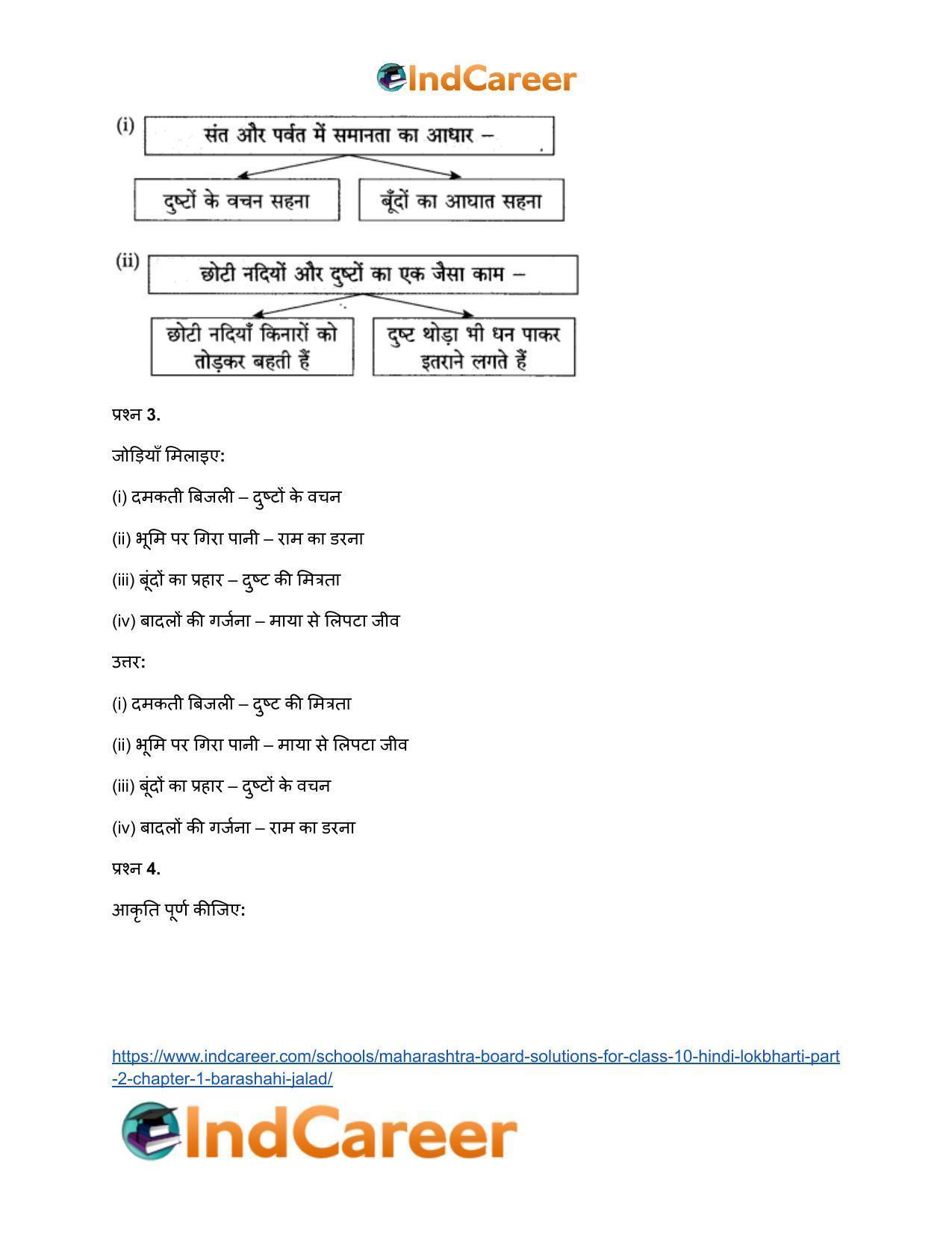 Maharashtra Board Solutions for Class 10- Hindi Lokbharti (Part 2): Chapter 1- बरषहिं जलद - Page 7