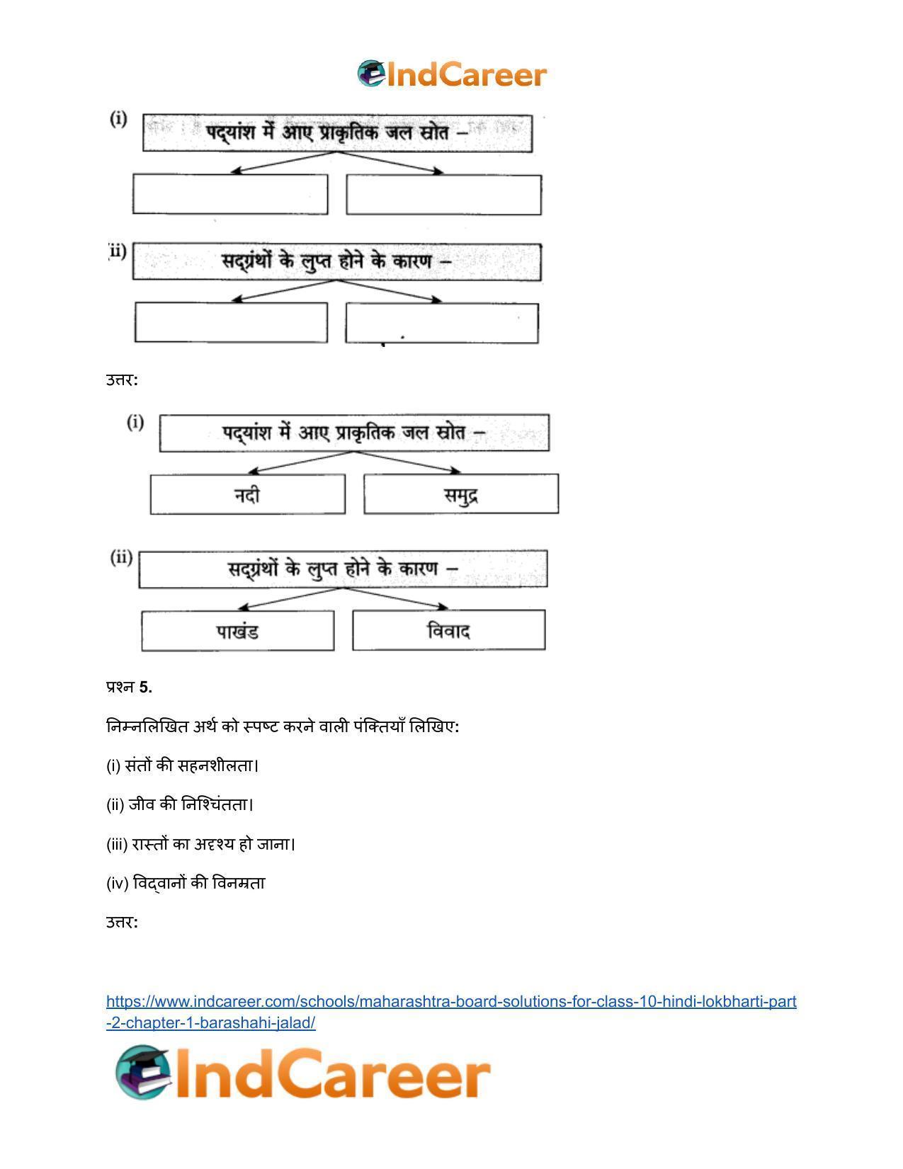 Maharashtra Board Solutions for Class 10- Hindi Lokbharti (Part 2): Chapter 1- बरषहिं जलद - Page 8