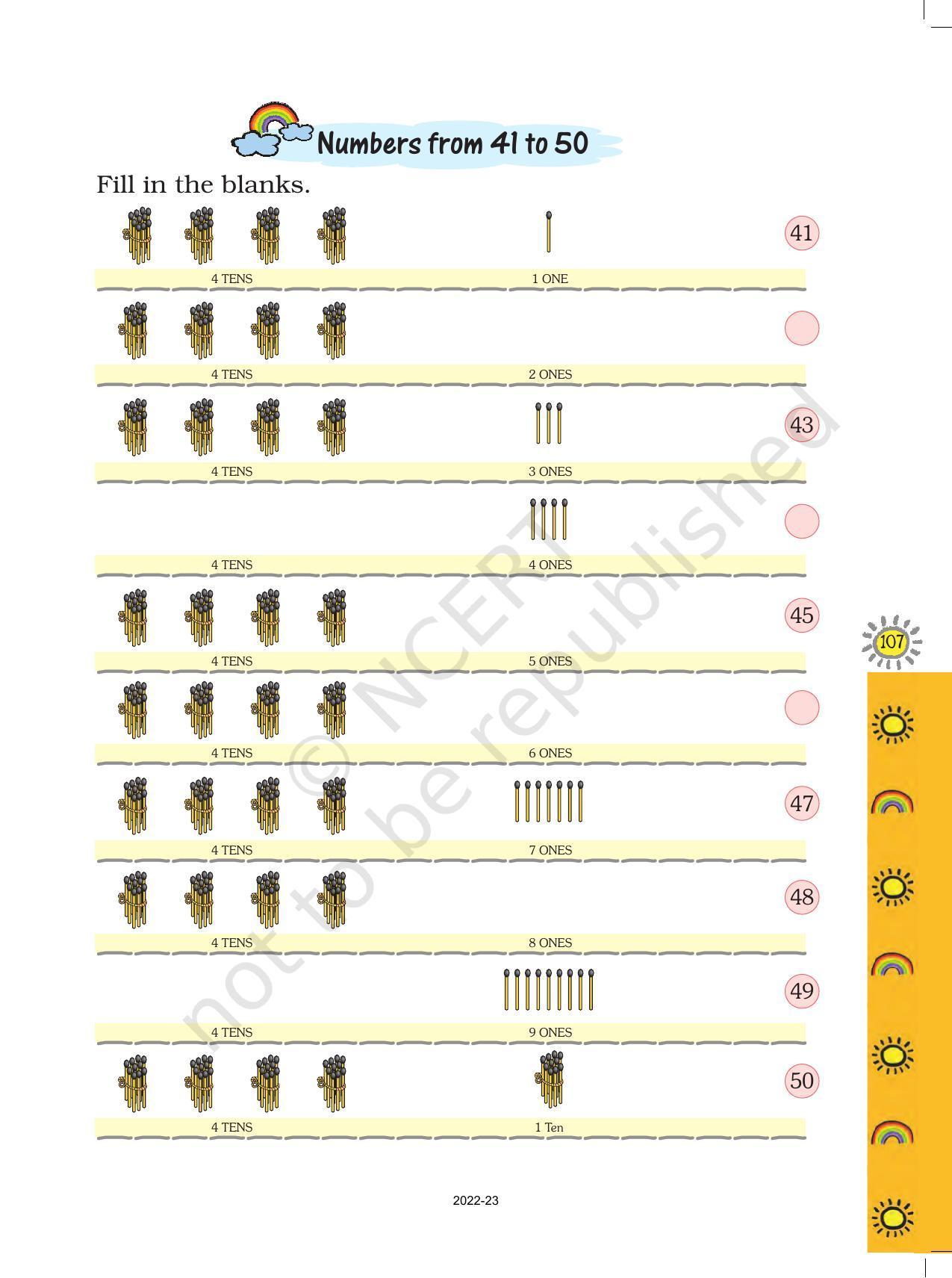 NCERT Book for Class 1 Maths :Chapter 8-Numbers From Twenty One To Fifty - Page 4