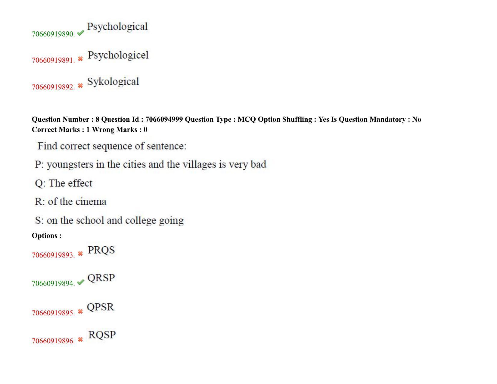 TS CPGET 2020 M.B.A. (5 years Integrated) (Shift 3) Question Paper with Answer Key - Page 6