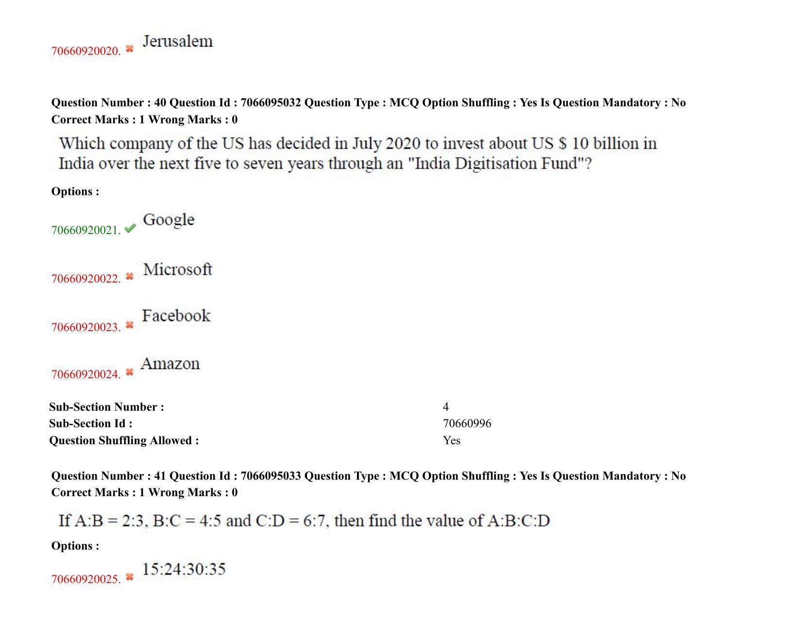 TS CPGET 2020 M.B.A. (5 years Integrated) (Shift 3) Question Paper with Answer Key - Page 25