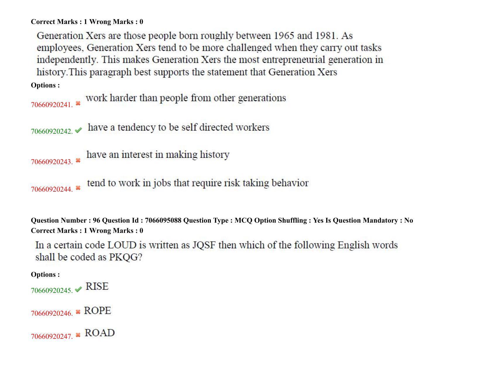 TS CPGET 2020 M.B.A. (5 years Integrated) (Shift 3) Question Paper with Answer Key - Page 56