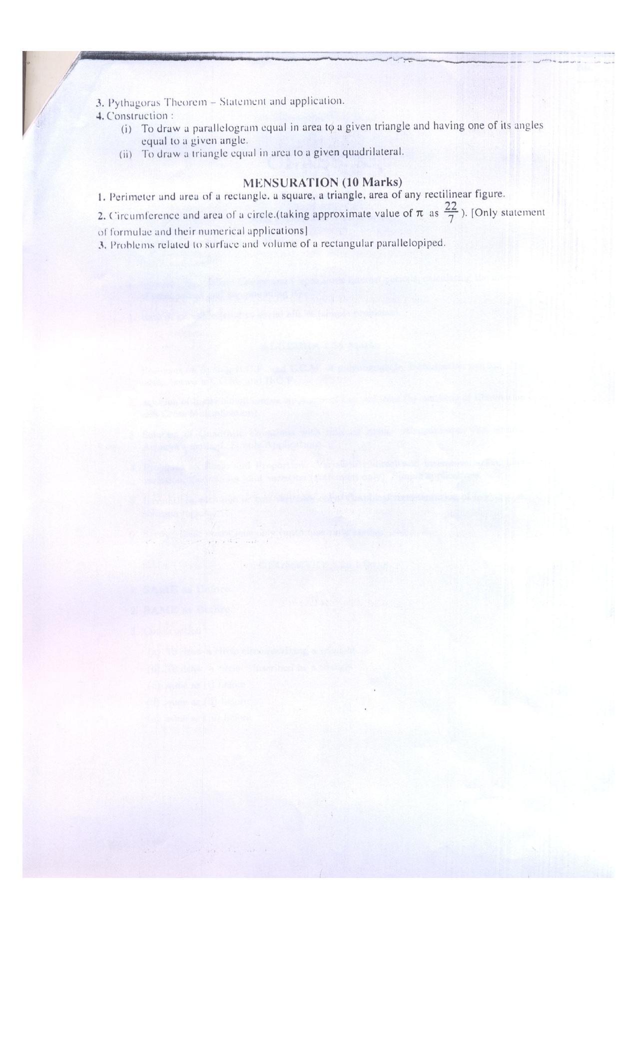 WBBSE Class 10th  Syllabus [Mathematics] - Page 5
