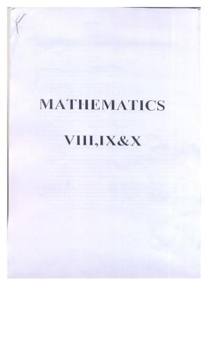 WBBSE Class 10th  Syllabus [Mathematics]