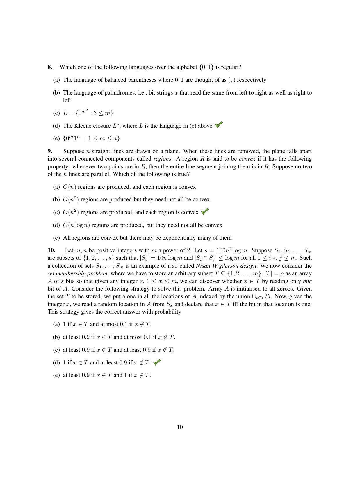 TIFR GS 2013 Computer & Systems Sciences Question Paper - Page 11