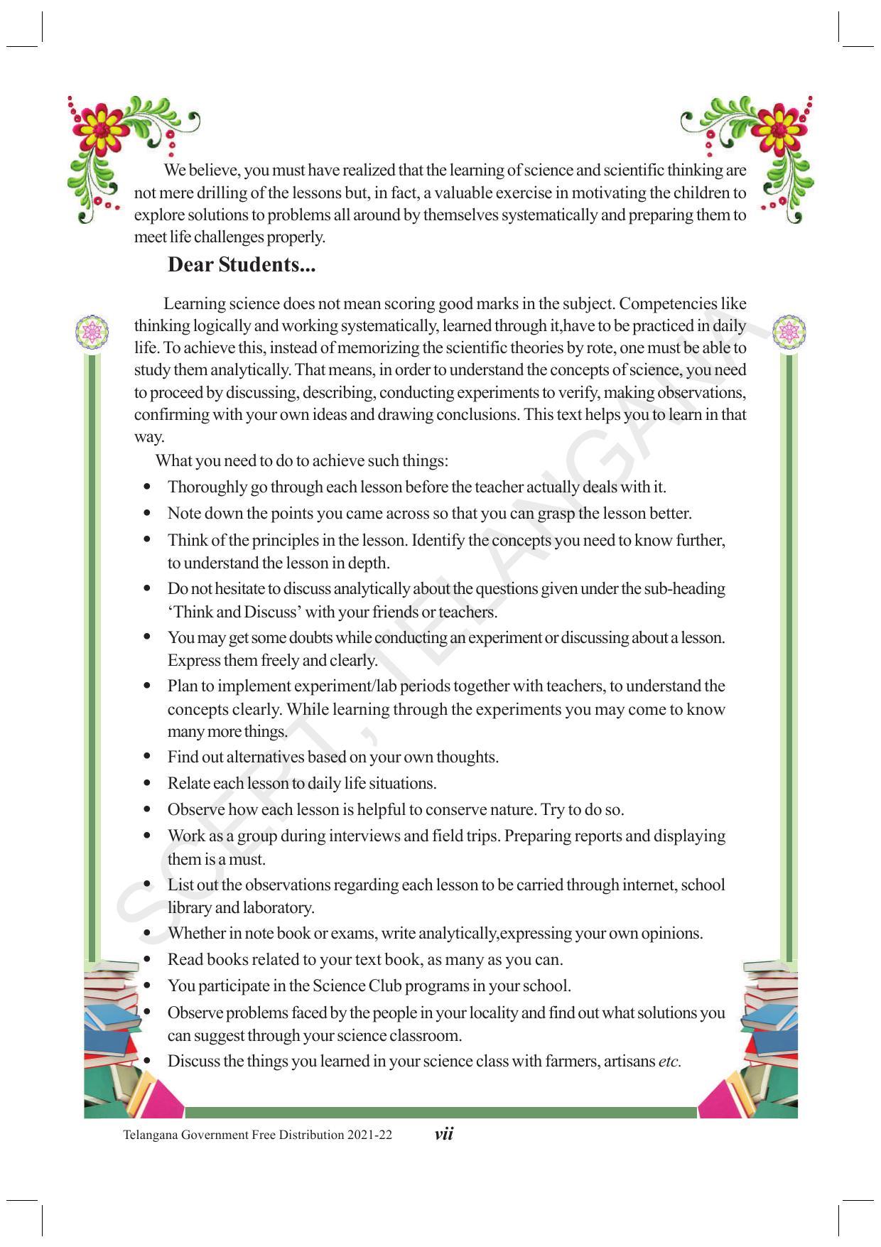TS SCERT Class 8 Physical Science  (English Medium) Text Book - Page 9