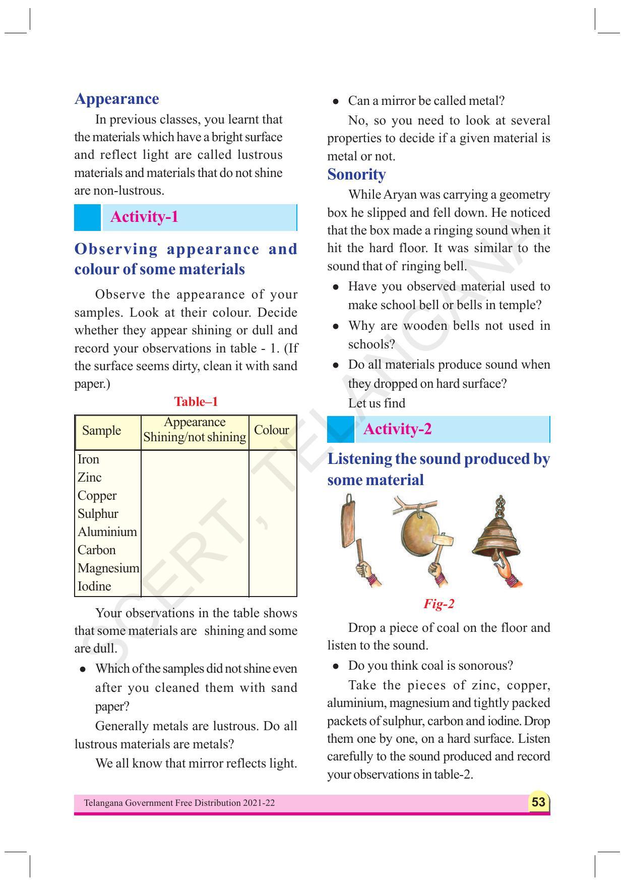 TS SCERT Class 8 Physical Science  (English Medium) Text Book - Page 65
