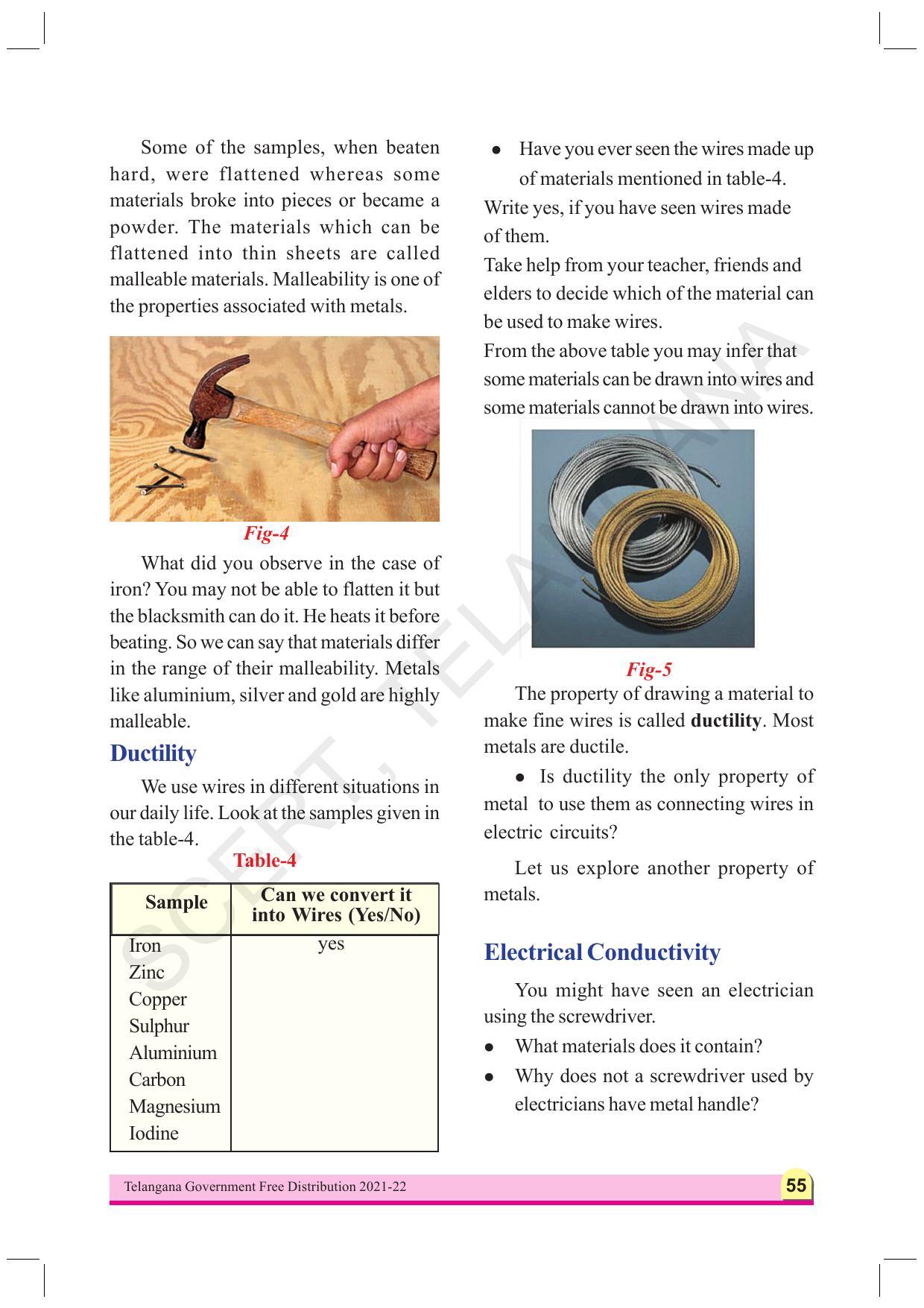 TS SCERT Class 8 Physical Science  (English Medium) Text Book - Page 67
