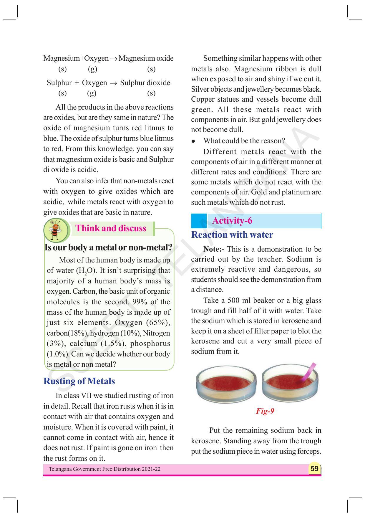 TS SCERT Class 8 Physical Science  (English Medium) Text Book - Page 71