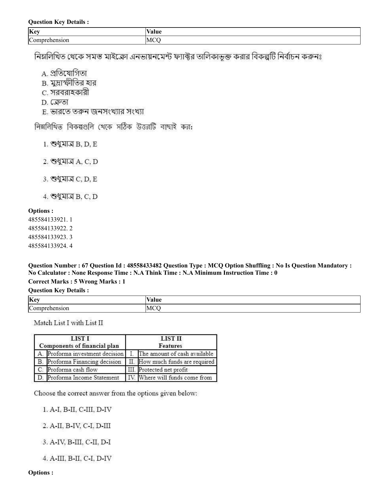 CUET 2023 English Bengali compressed Shift 1 Question Papers - 18 June 2023 - Page 53