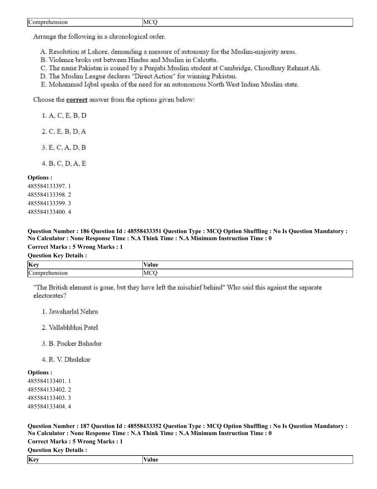 CUET 2023 English Bengali compressed Shift 1 Question Papers - 18 June 2023 - Page 147