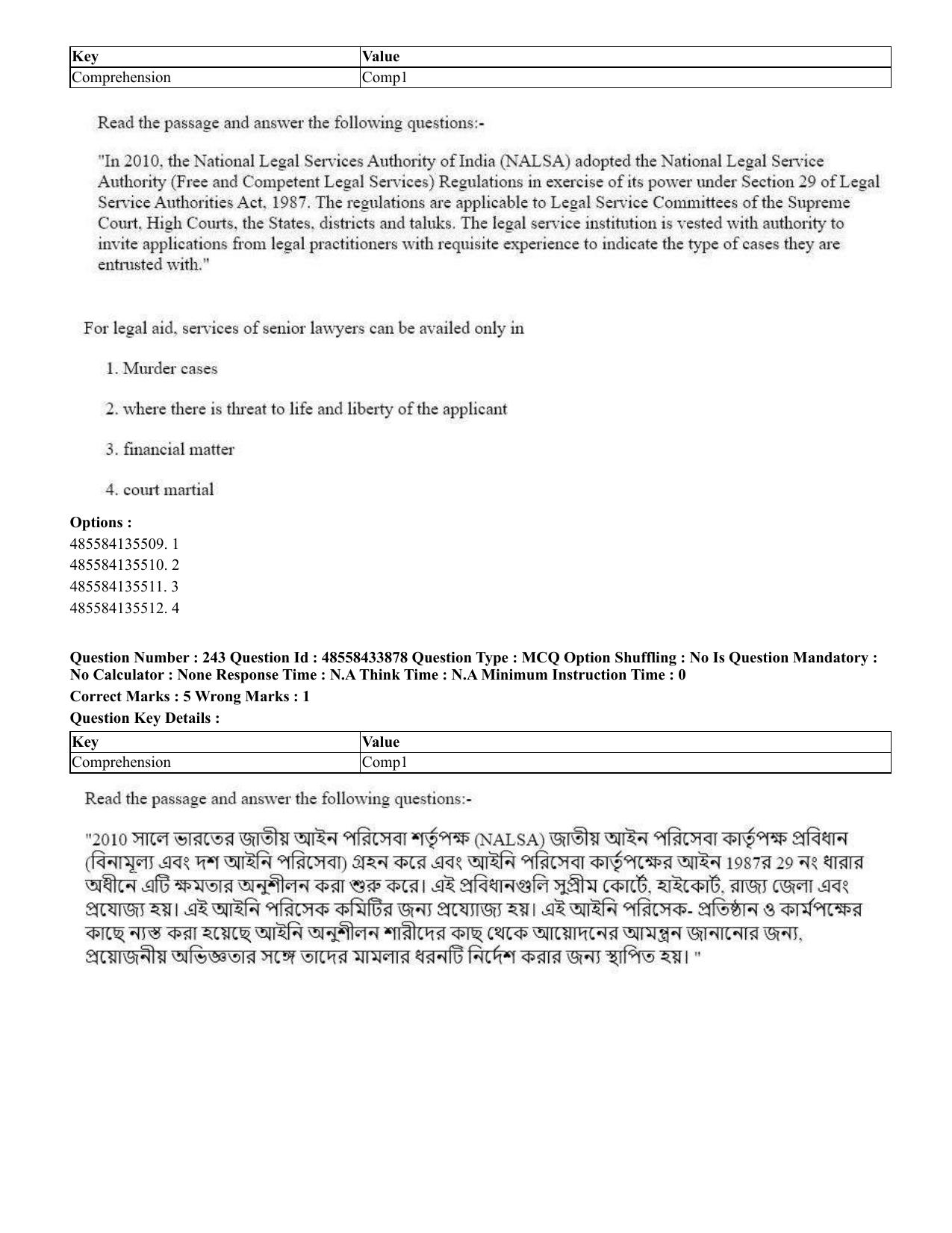 CUET 2023 English Bengali compressed Shift 1 Question Papers - 18 June 2023 - Page 202