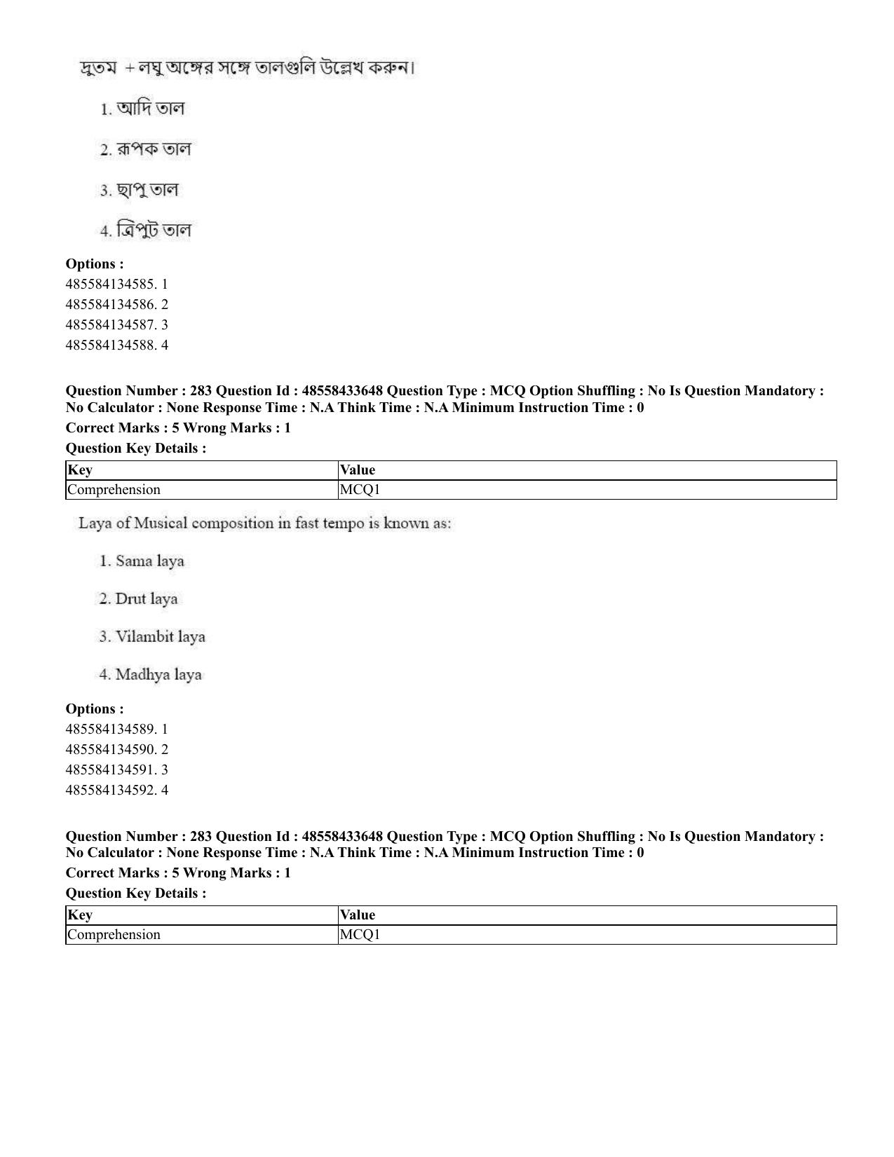 CUET 2023 English Bengali compressed Shift 1 Question Papers - 18 June 2023 - Page 256
