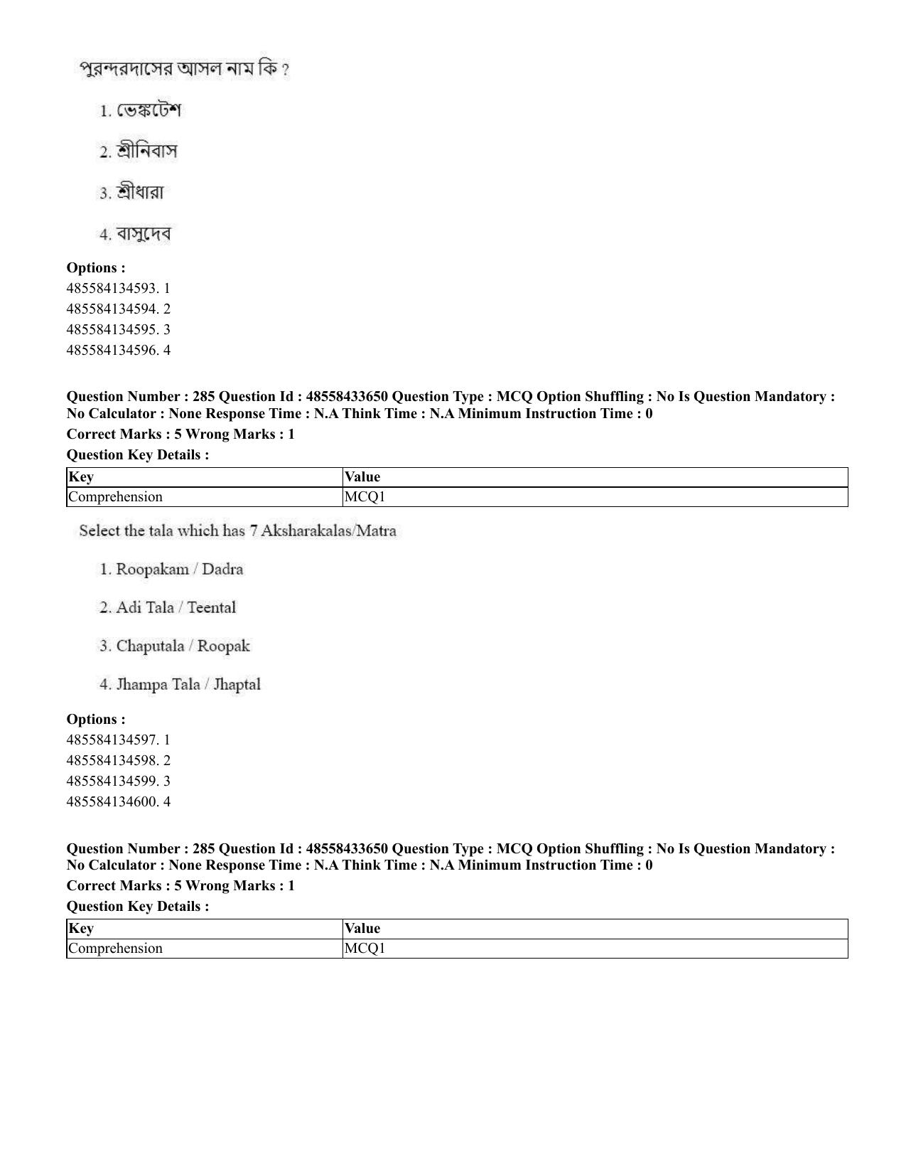 CUET 2023 English Bengali compressed Shift 1 Question Papers - 18 June 2023 - Page 258