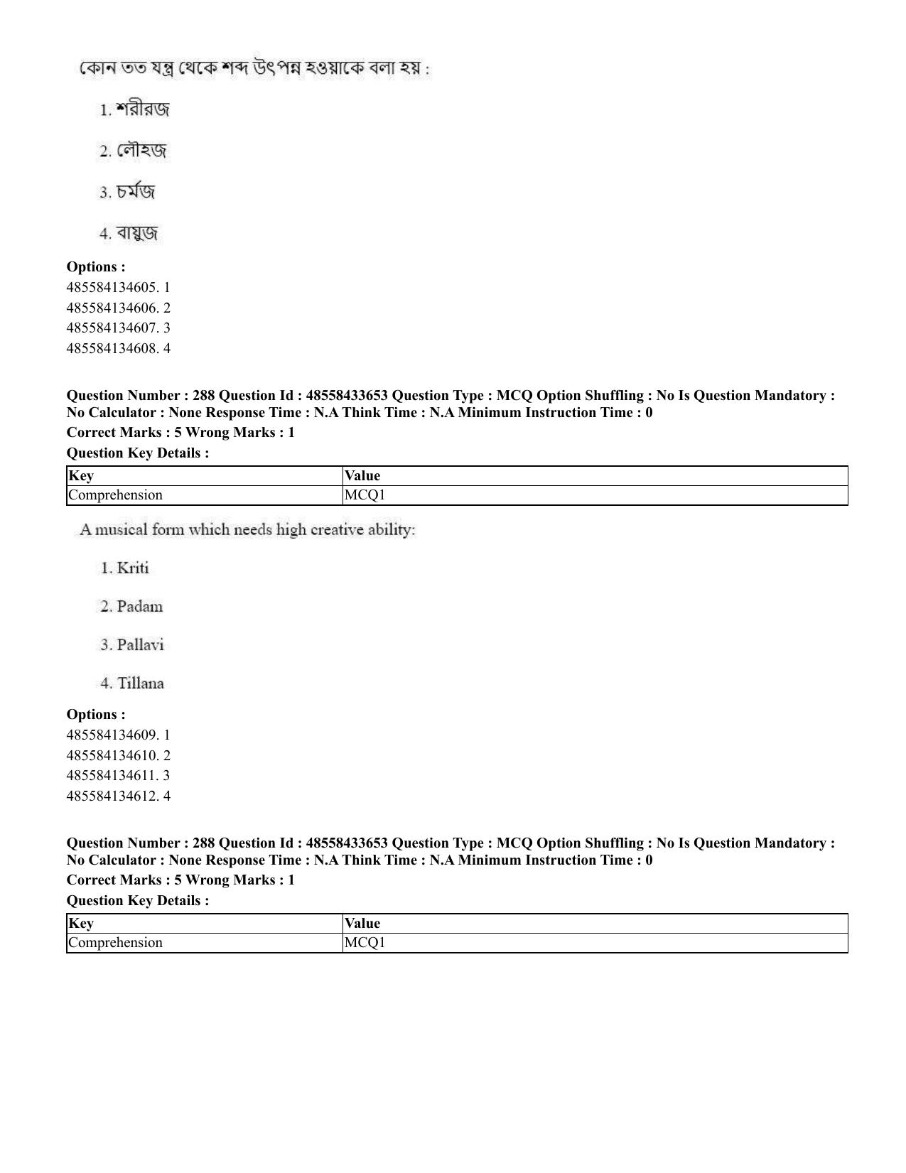CUET 2023 English Bengali compressed Shift 1 Question Papers - 18 June 2023 - Page 261