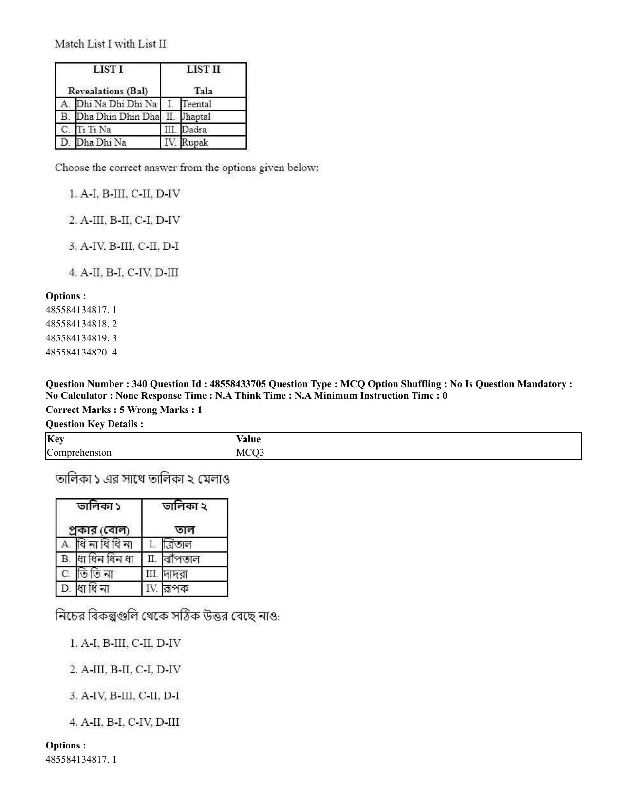 CUET 2023 English Bengali compressed Shift 1 Question Papers - 18 June 2023 - Page 319