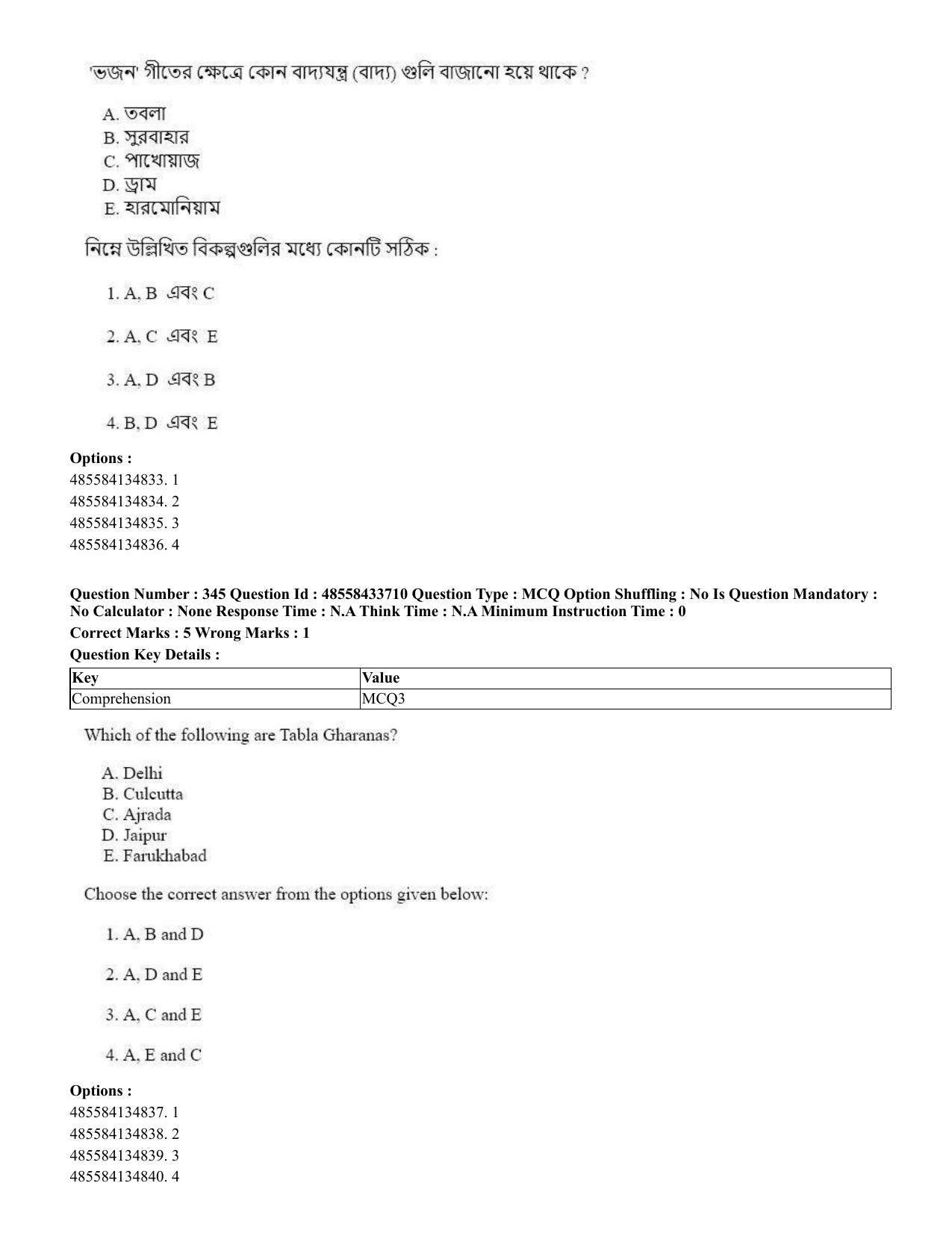 CUET 2023 English Bengali compressed Shift 1 Question Papers - 18 June 2023 - Page 325