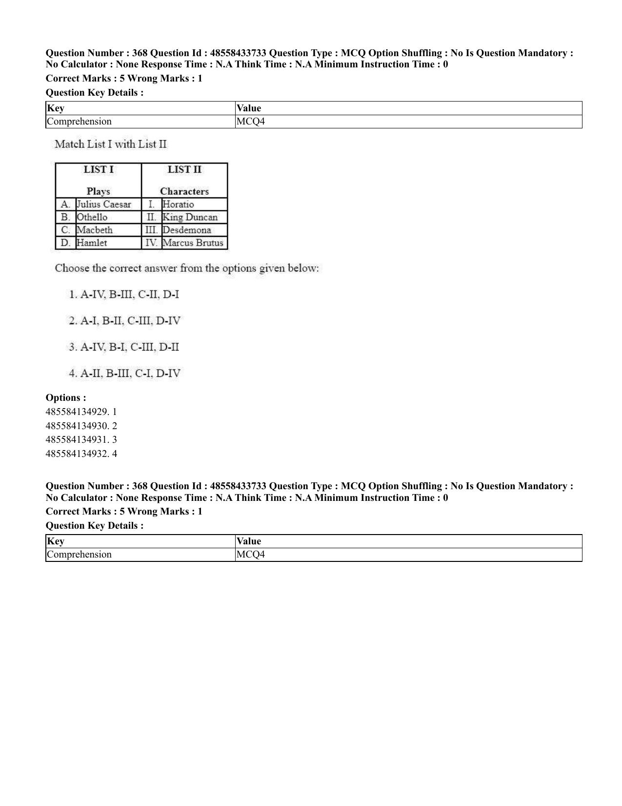 CUET 2023 English Bengali compressed Shift 1 Question Papers - 18 June 2023 - Page 351