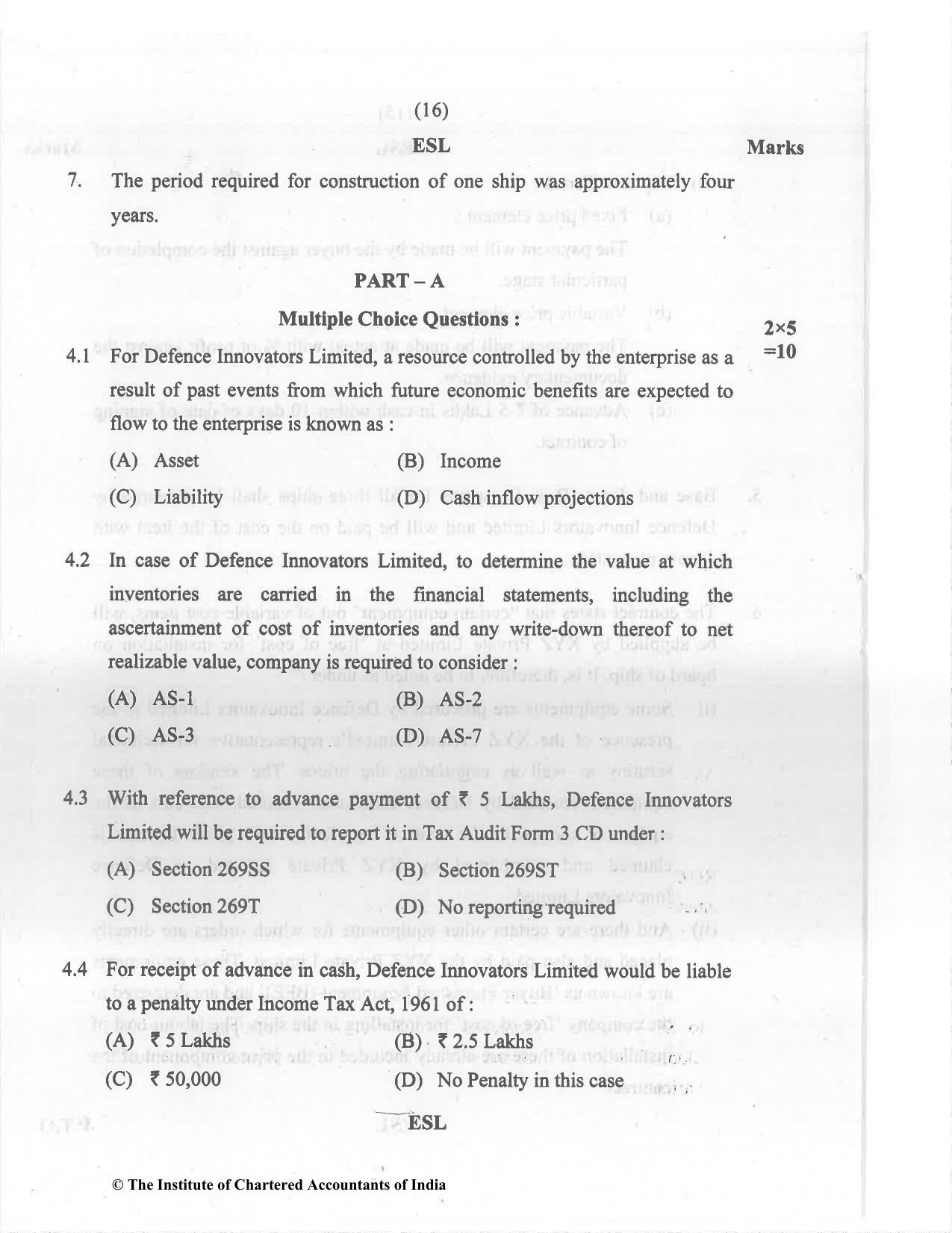 CA Final Dec 2021 Question Paper - Paper 6F – Multidisciplinary Case Study - Page 16