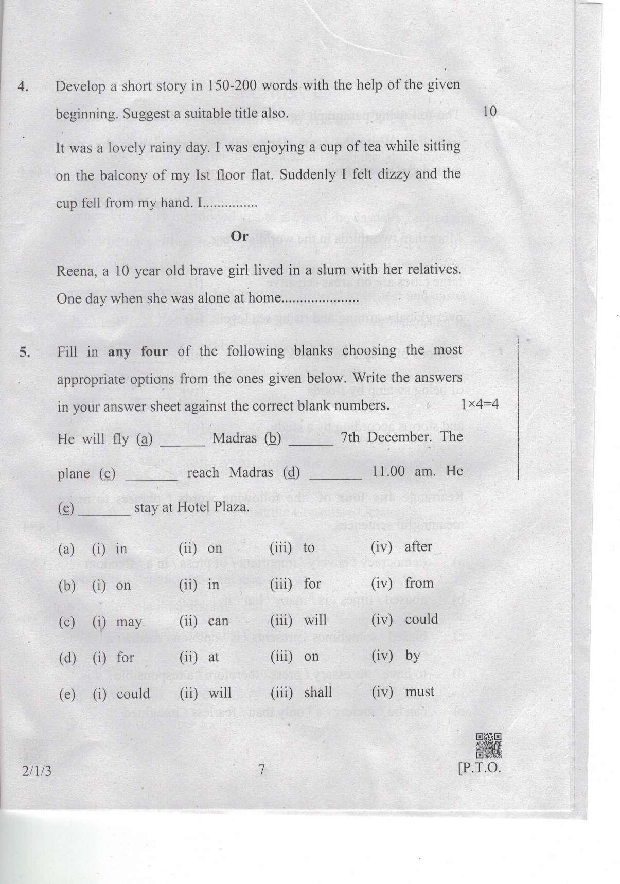 CBSE Class 10 2-1-3 Eng.L.L. 2019 Question Paper - Page 7